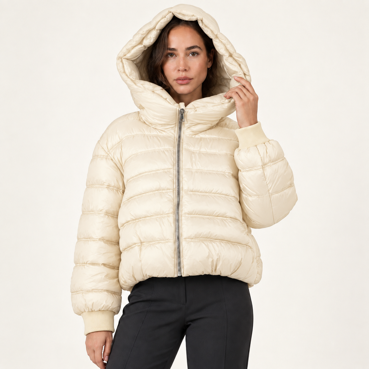Oversized Puffer-Kapuzenjacke — Bleib warm, sieh mühelos schick aus