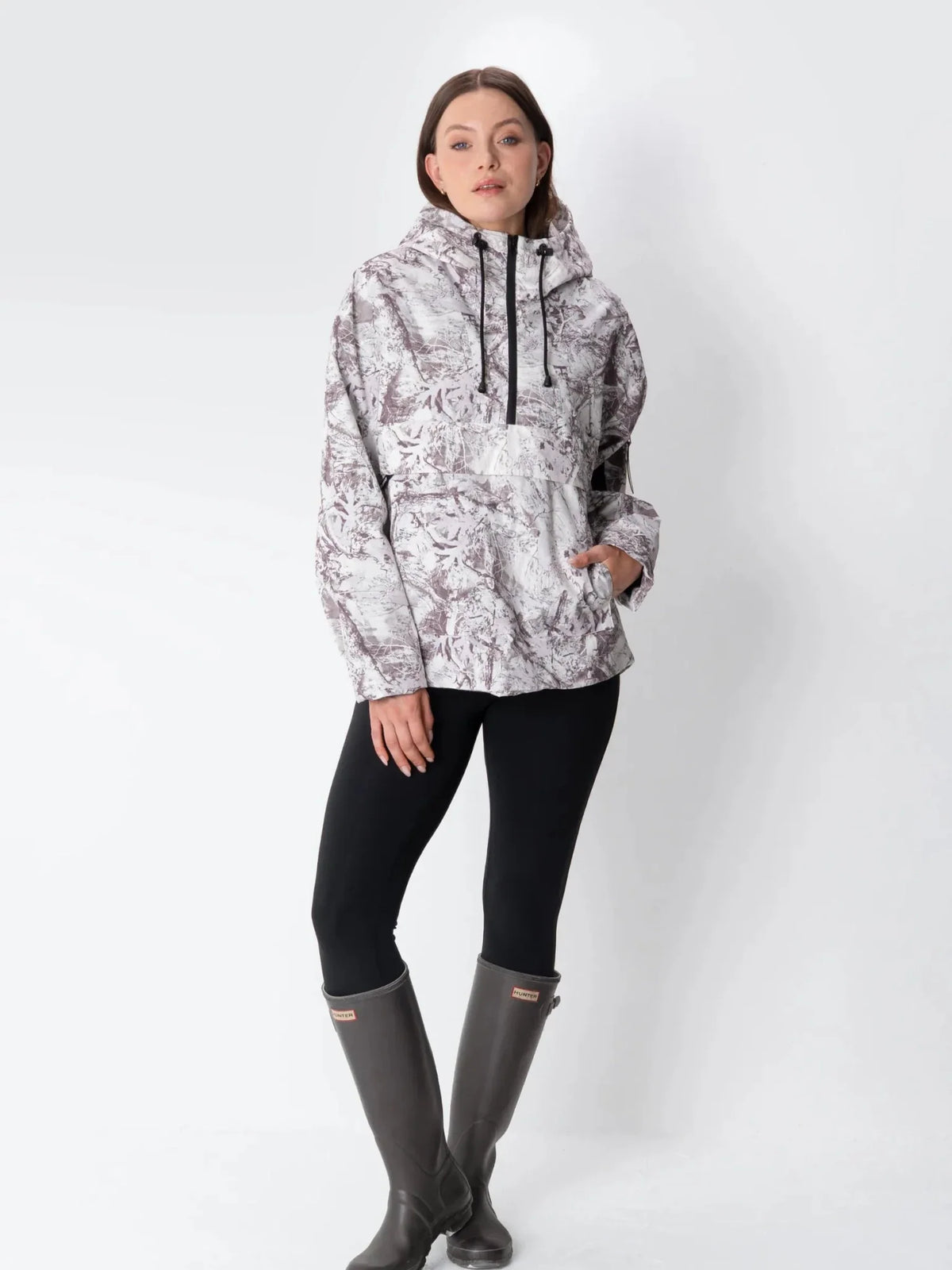 PUFFLT Mist Camo Relaxed Fit Rain Hoodie