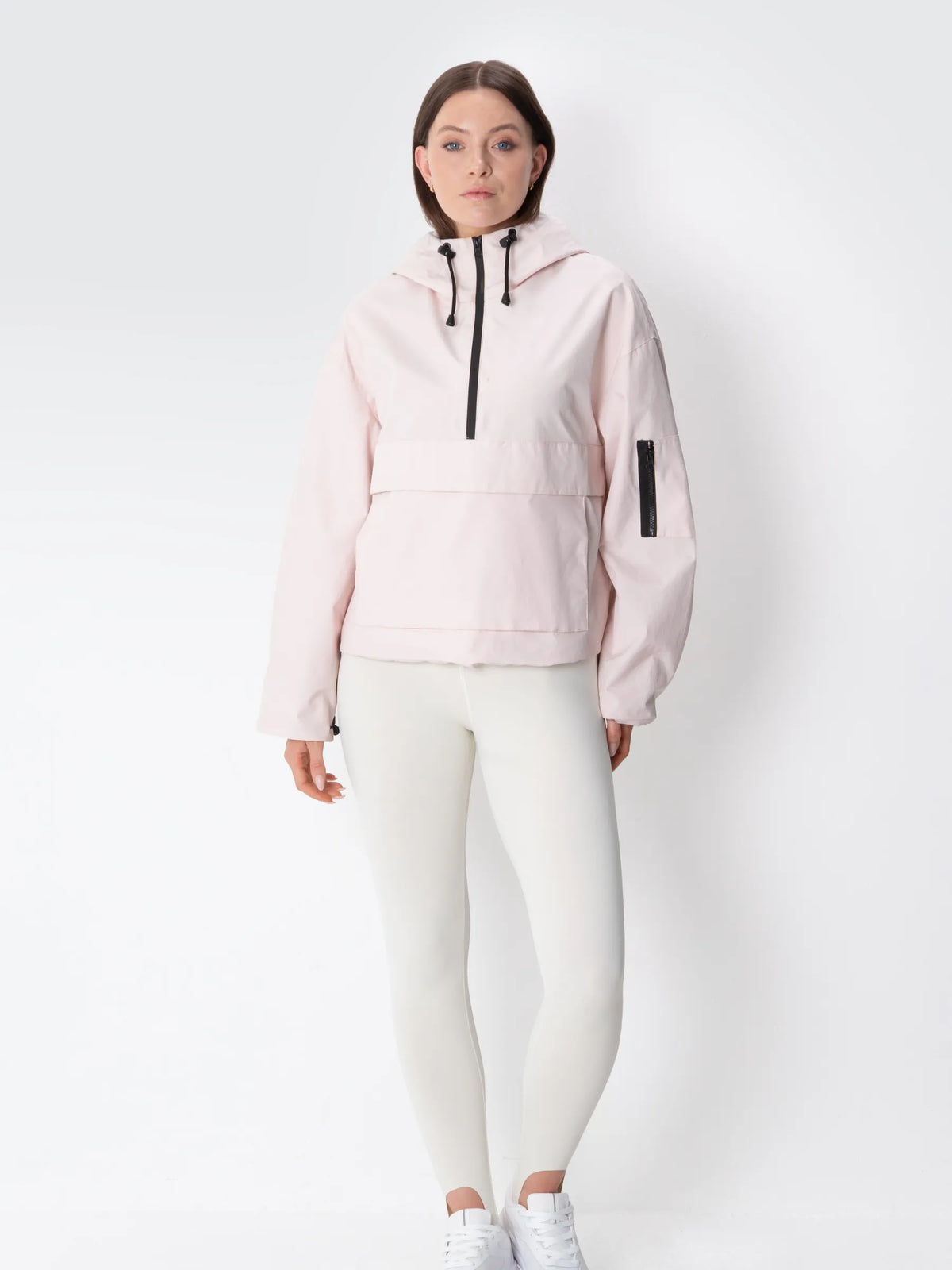 PUFFLT Pale Pink Relaxed Fit Rain Hoodie
