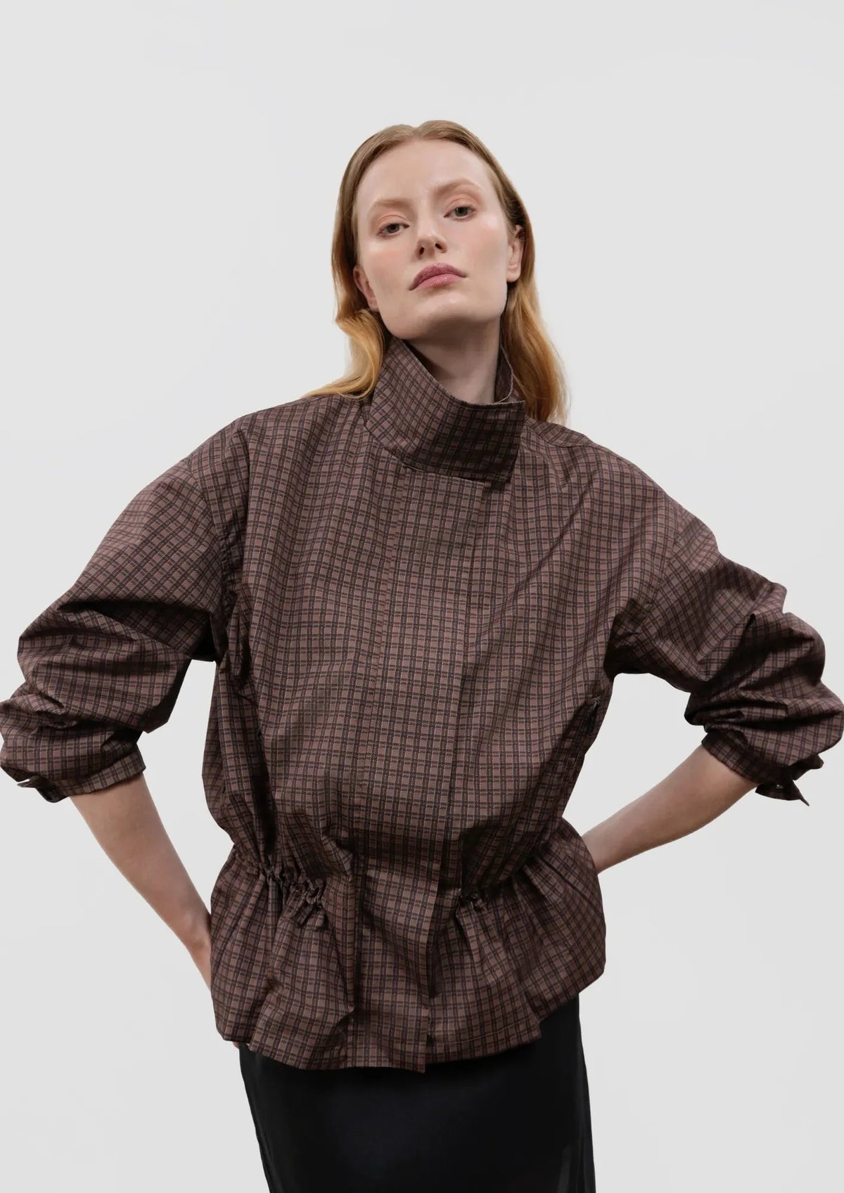 PUFFLT High Convertible Collar Waterproof Trench Coat