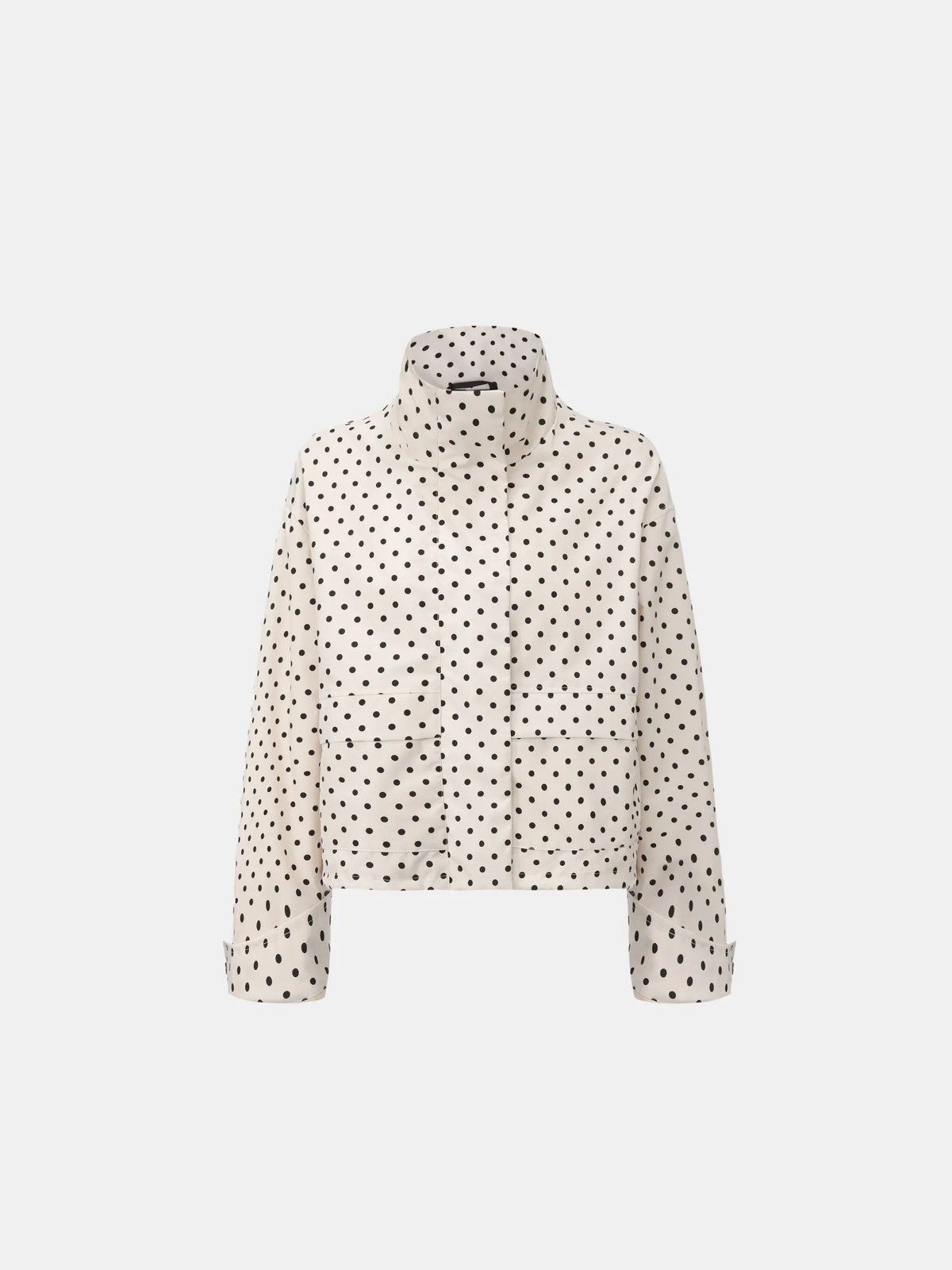 PUFFLT Pin Dot Stand Collar Bomber Jacket