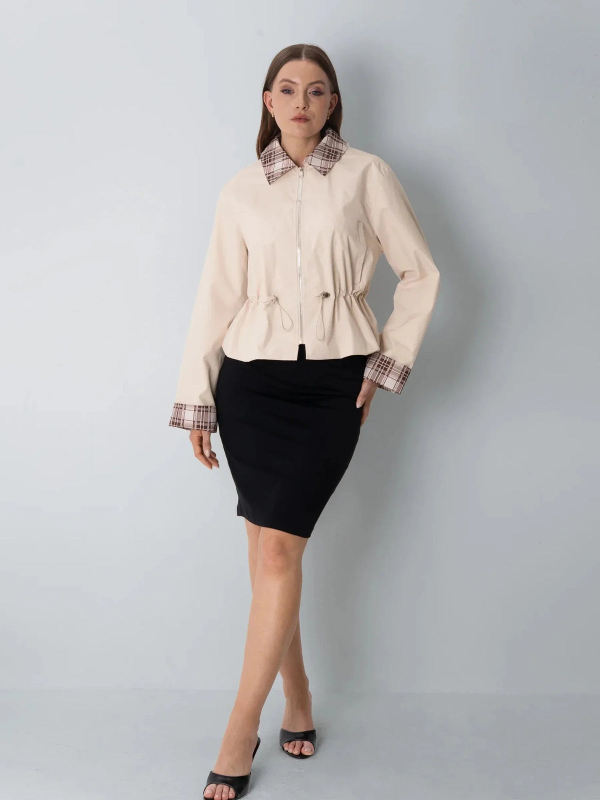 PUFFLT Short Cinched Waist Waterproof Barn Jacket