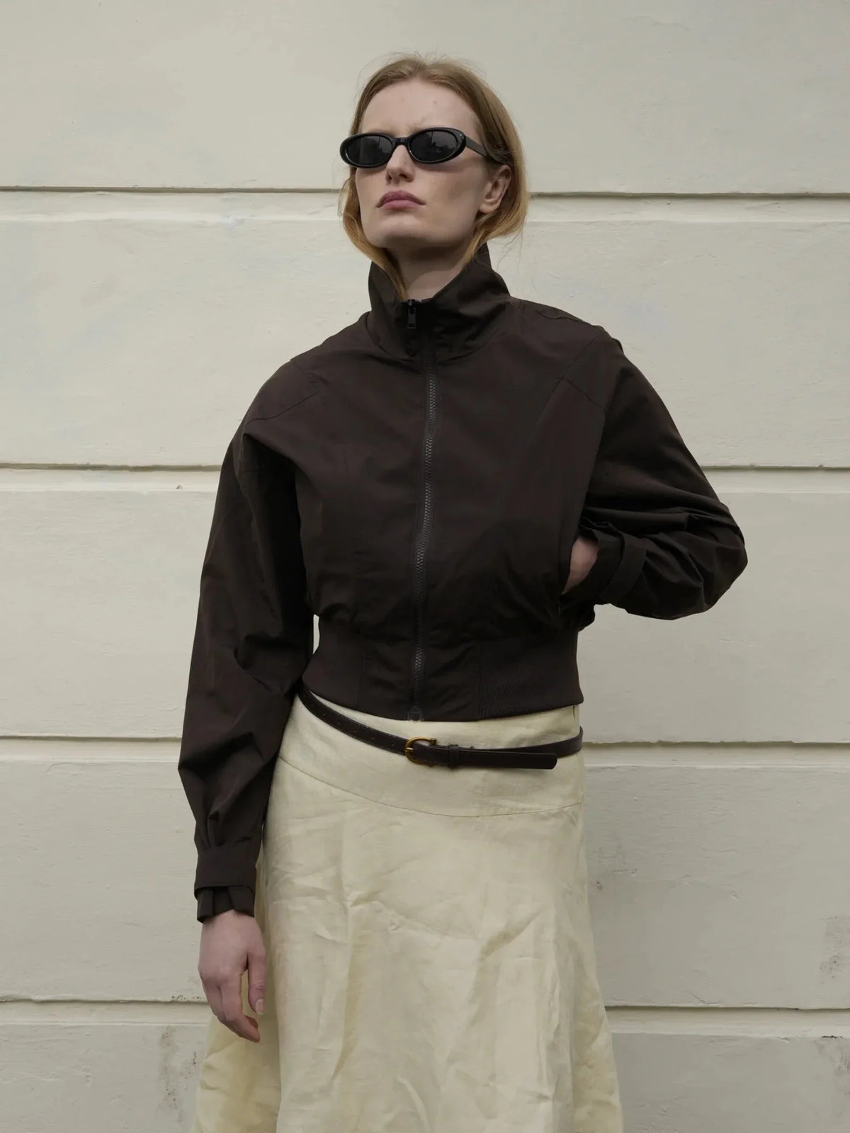 PUFFLT Funnel Collar Waterproof Bomber Jacket