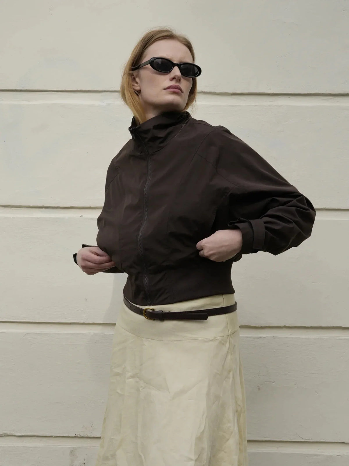 PUFFLT Funnel Collar Waterproof Bomber Jacket