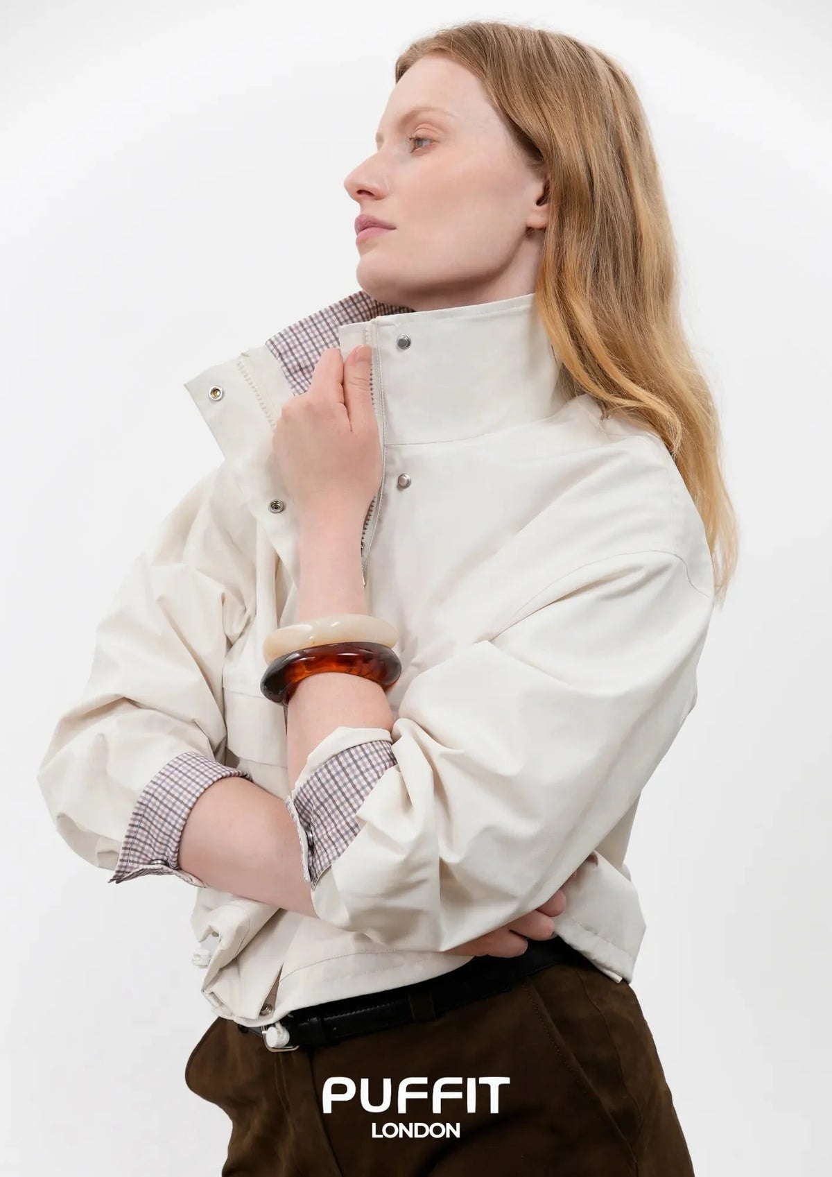 PUFFLT Stand Collar Bomber Jacket