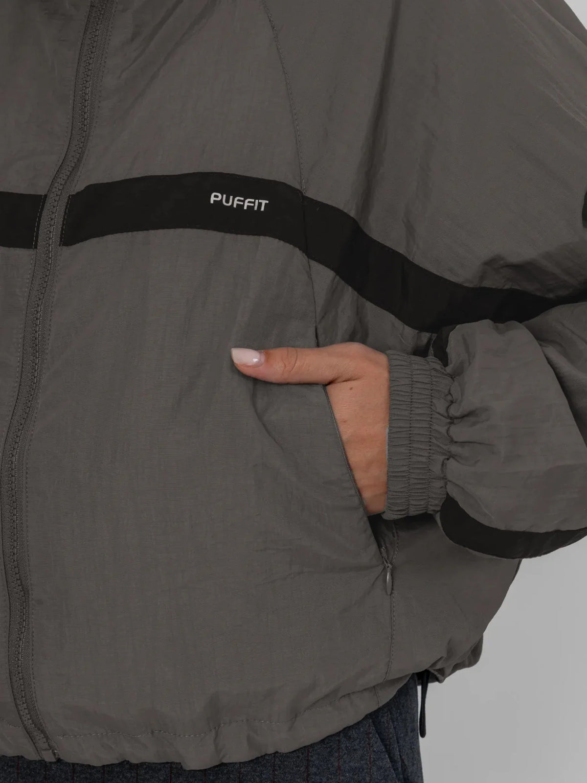PUFFLT Water Repellent Oversized Short Track Jacket