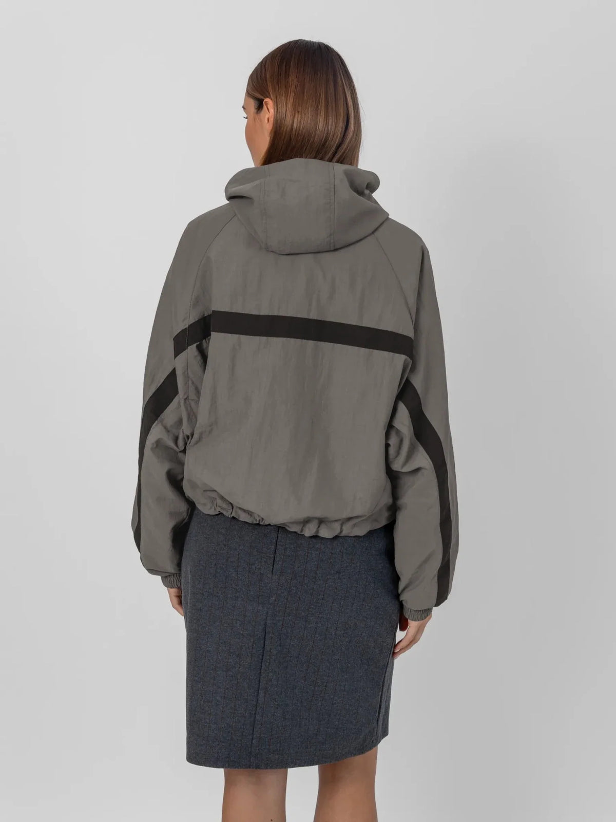 PUFFLT Water Repellent Oversized Short Track Jacket