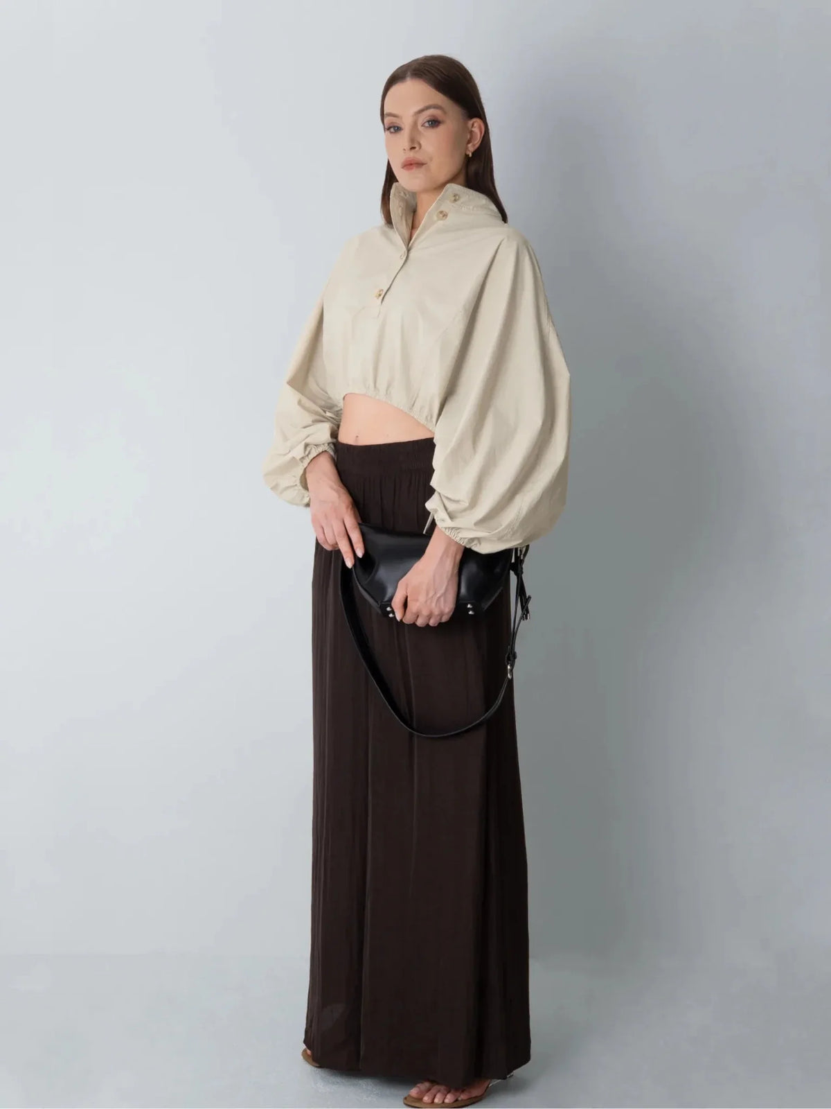 PUFFLT Drawstring Waist Blouse