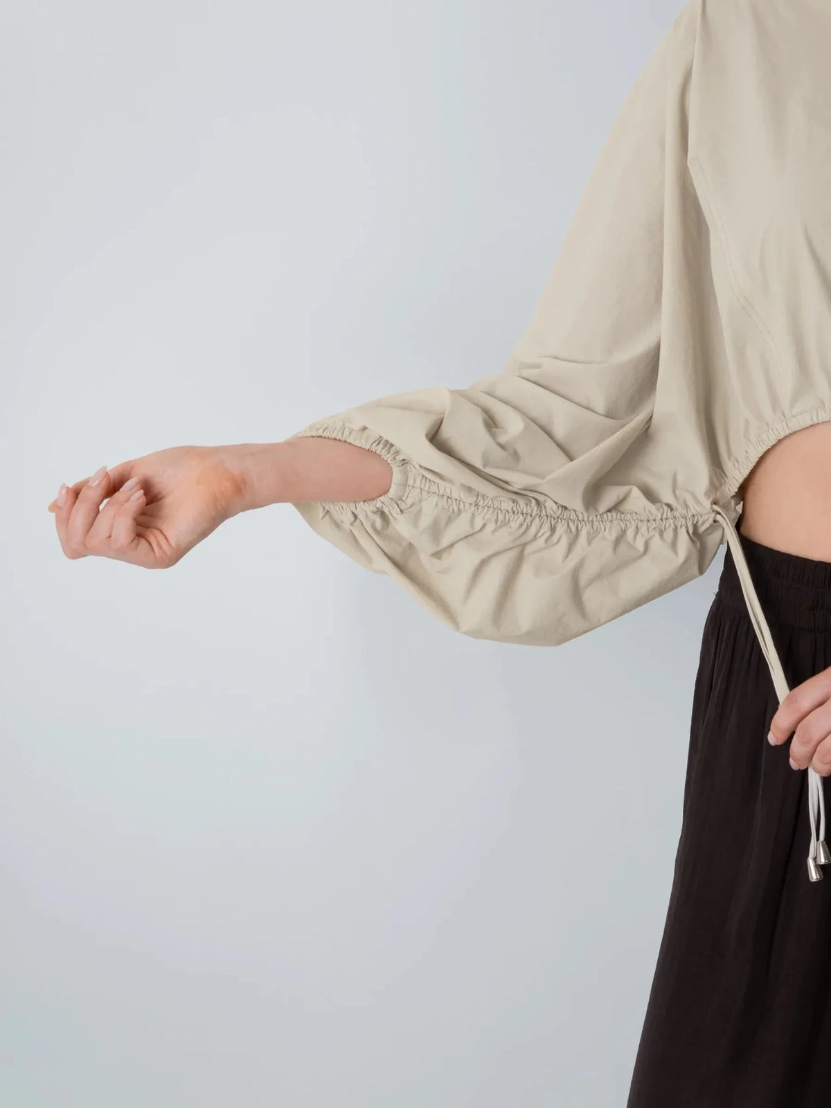 PUFFLT Drawstring Waist Blouse