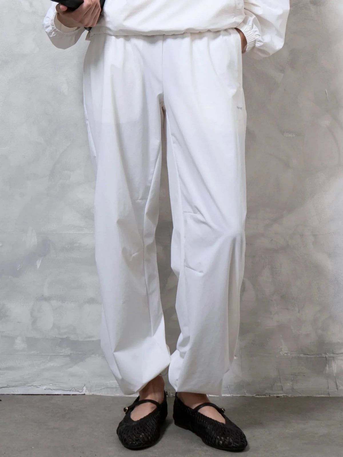 PUFFLT High Waisted Drawstring Utility Trousers