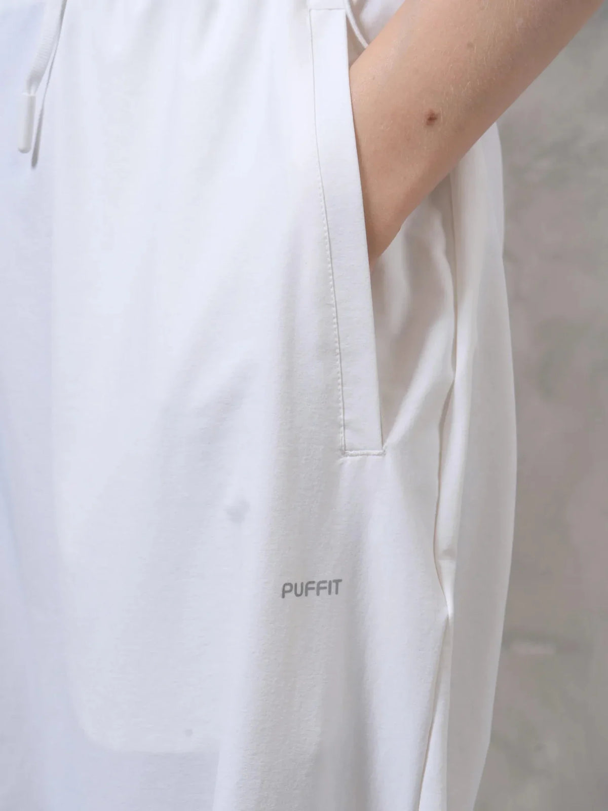 PUFFLT High Waisted Drawstring Utility Trousers
