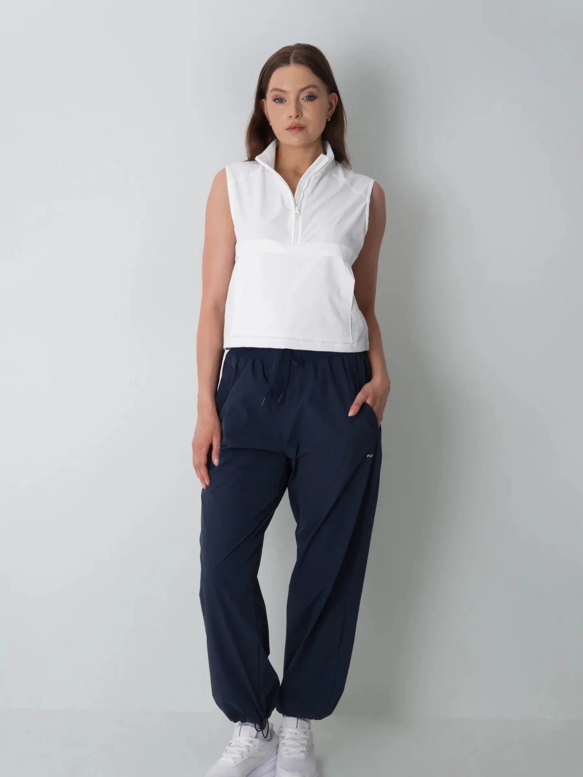 PUFFLT High Waisted Drawstring Utility Trousers
