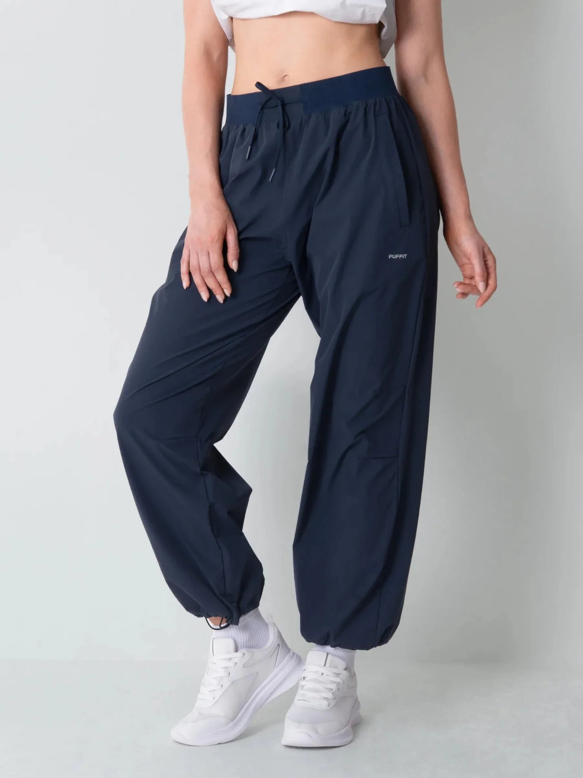 PUFFLT High Waisted Drawstring Utility Trousers
