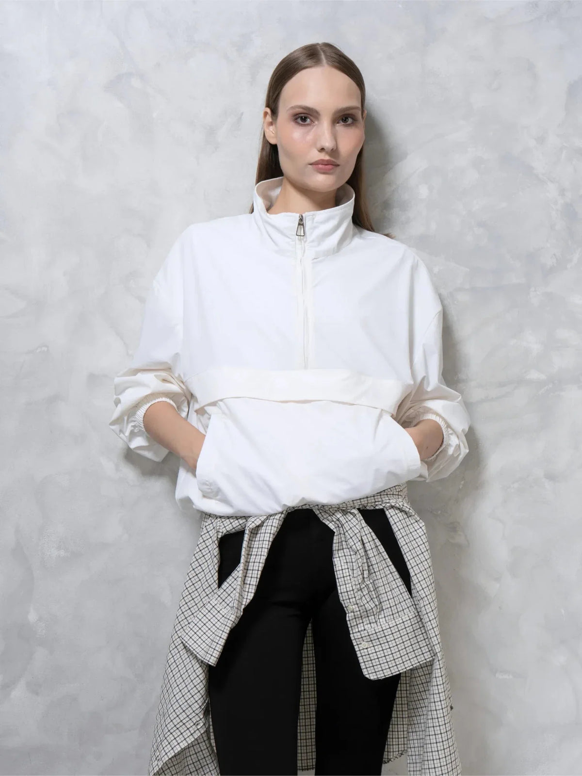 PUFFLT Lightweight Half-Zip Windbreaker