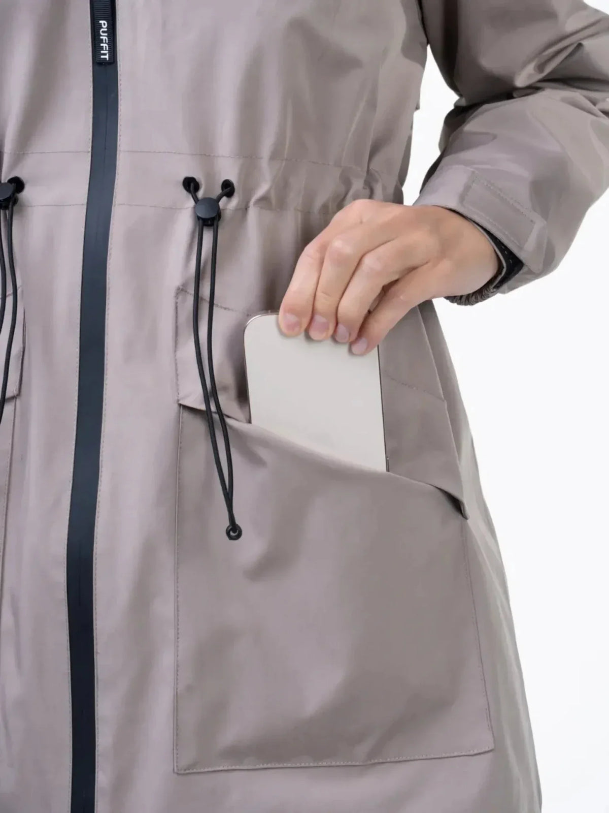 PUFFLT Mid Length Raincoat