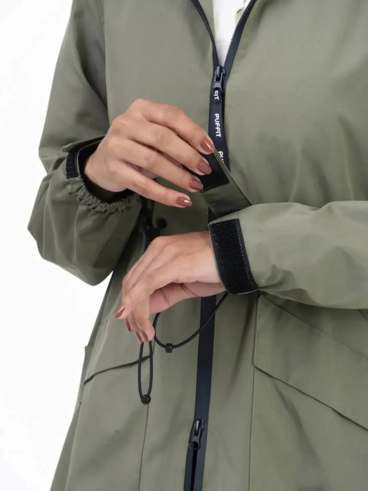 PUFFLT Mid Length Raincoat