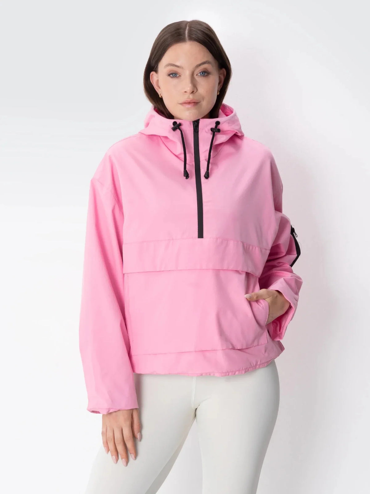 PUFFLT Morganite Pink Relaxed Fit Rain Hoodie