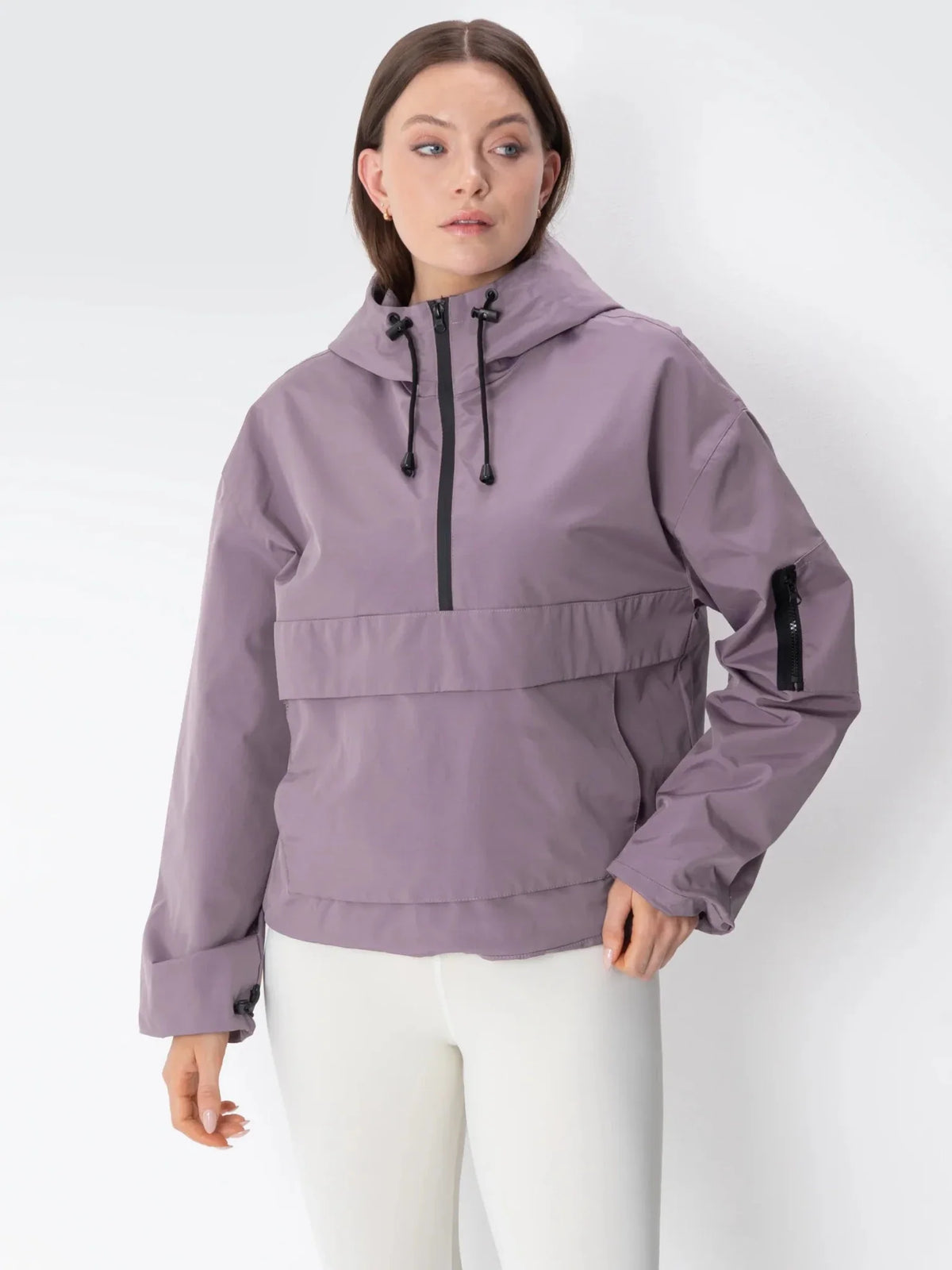 PUFFLT Purple Ash Relaxed Fit Rain Hoodie