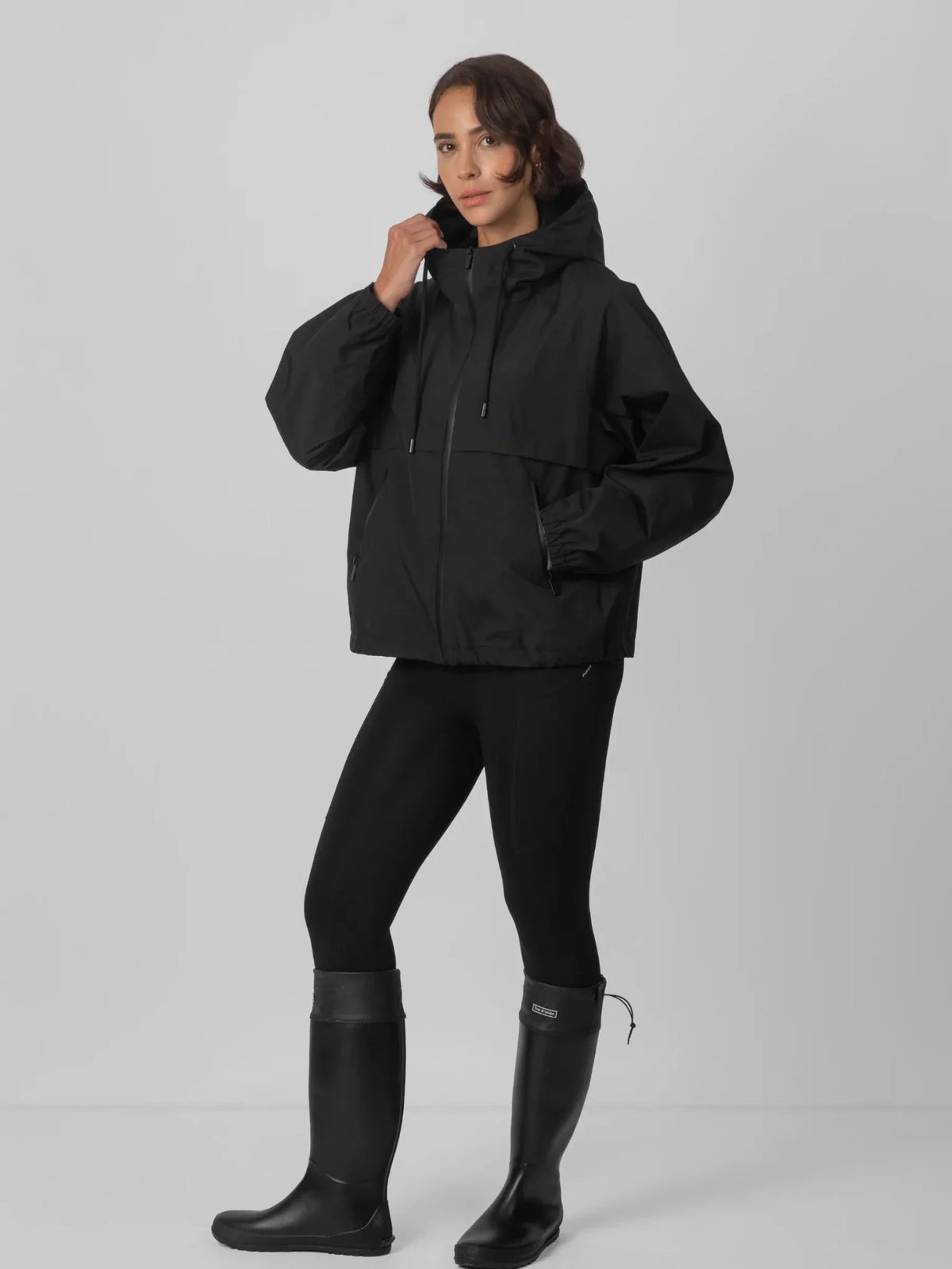 PUFFLT Short Full Zip Rain Jacket