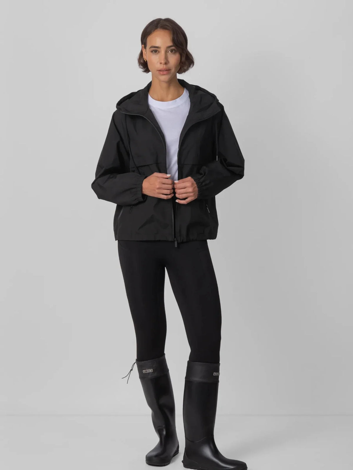 PUFFLT Short Full Zip Rain Jacket