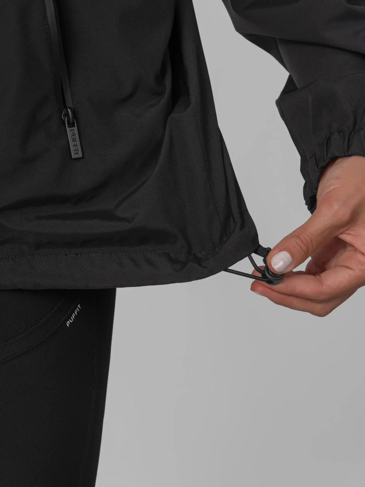 PUFFLT Short Full Zip Rain Jacket