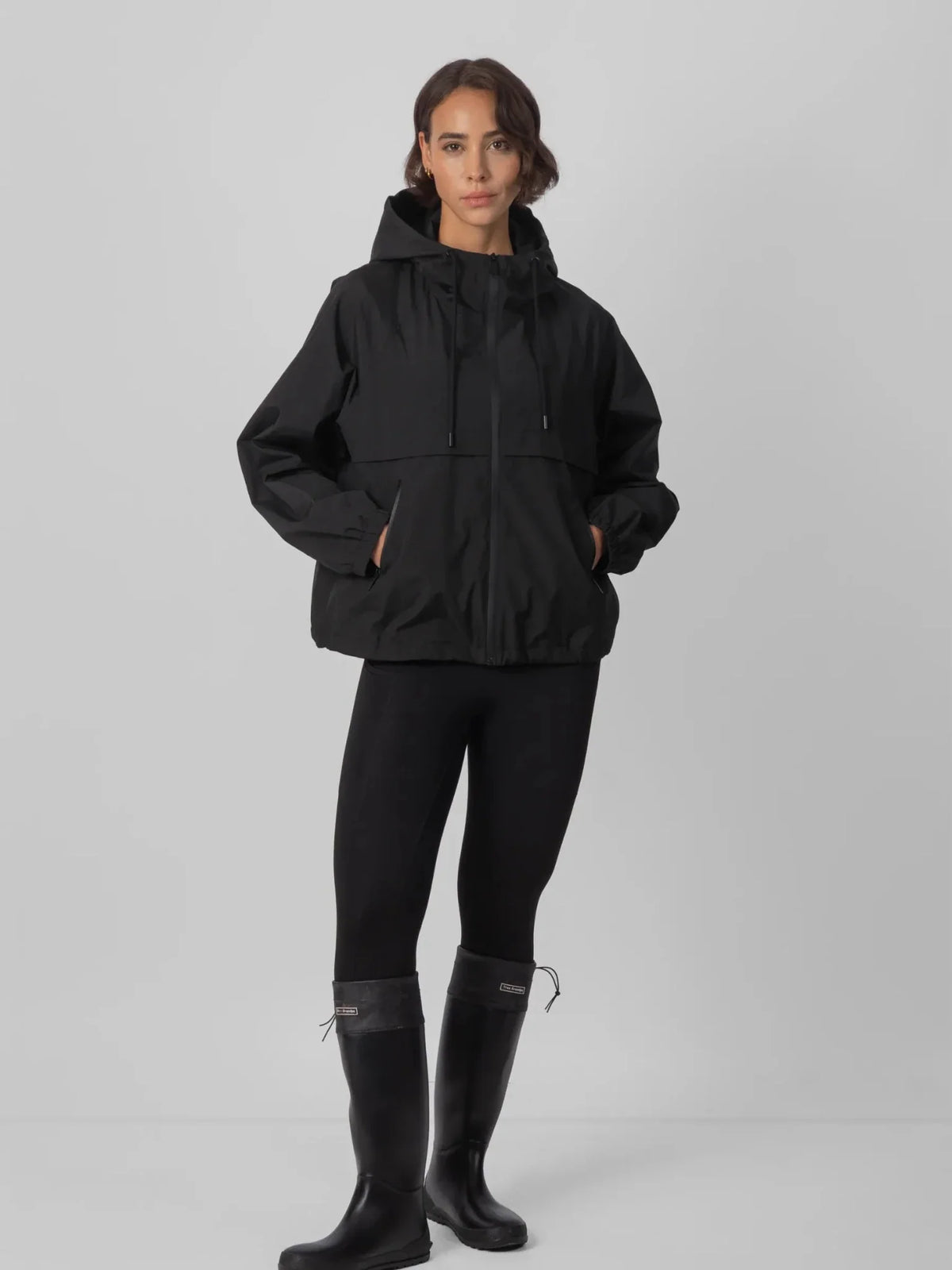 PUFFLT Short Full Zip Rain Jacket
