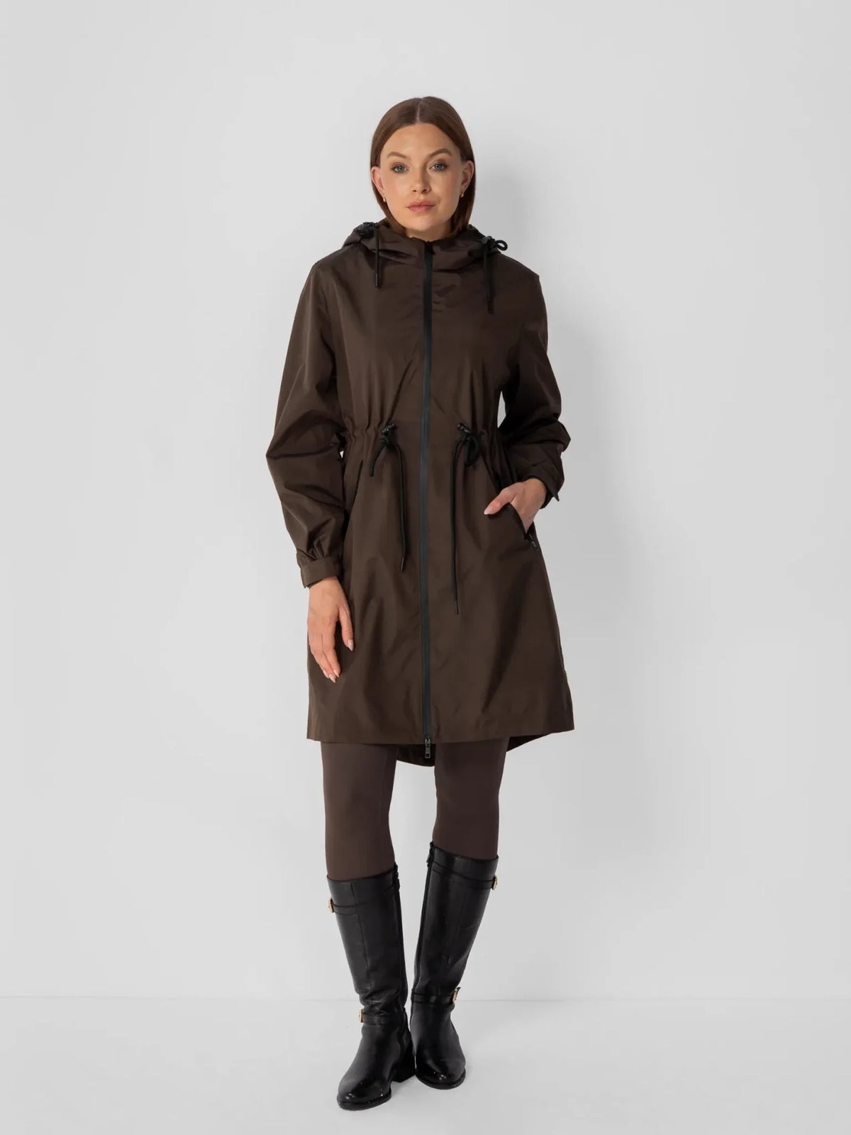 PUFFLT Full Length Brushed Lined Raincoat