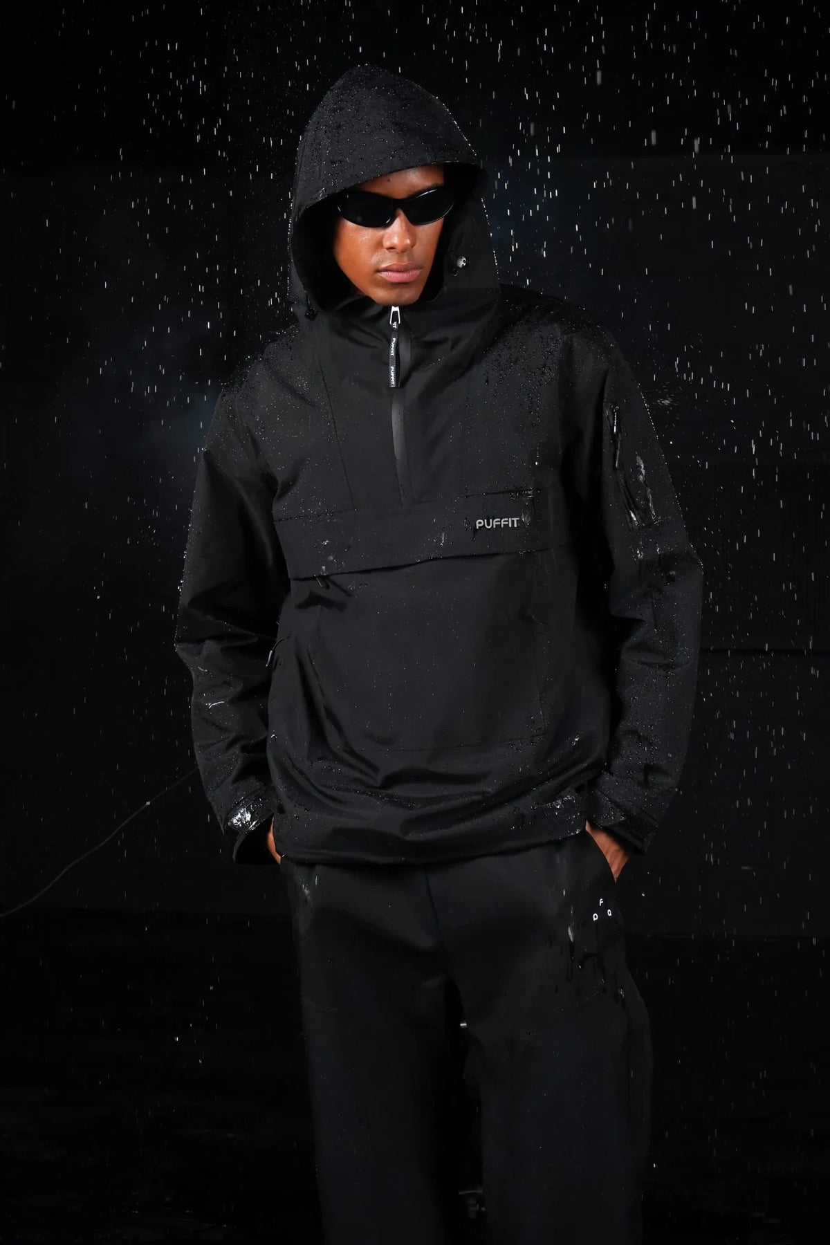 PUFFLT Men's Rain Hoodie