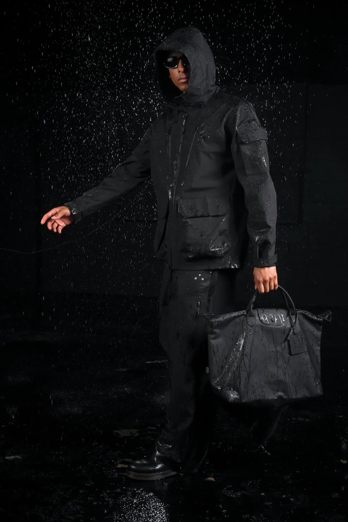 PUFFLT Men’s Multi-Pocket Rain Jacket