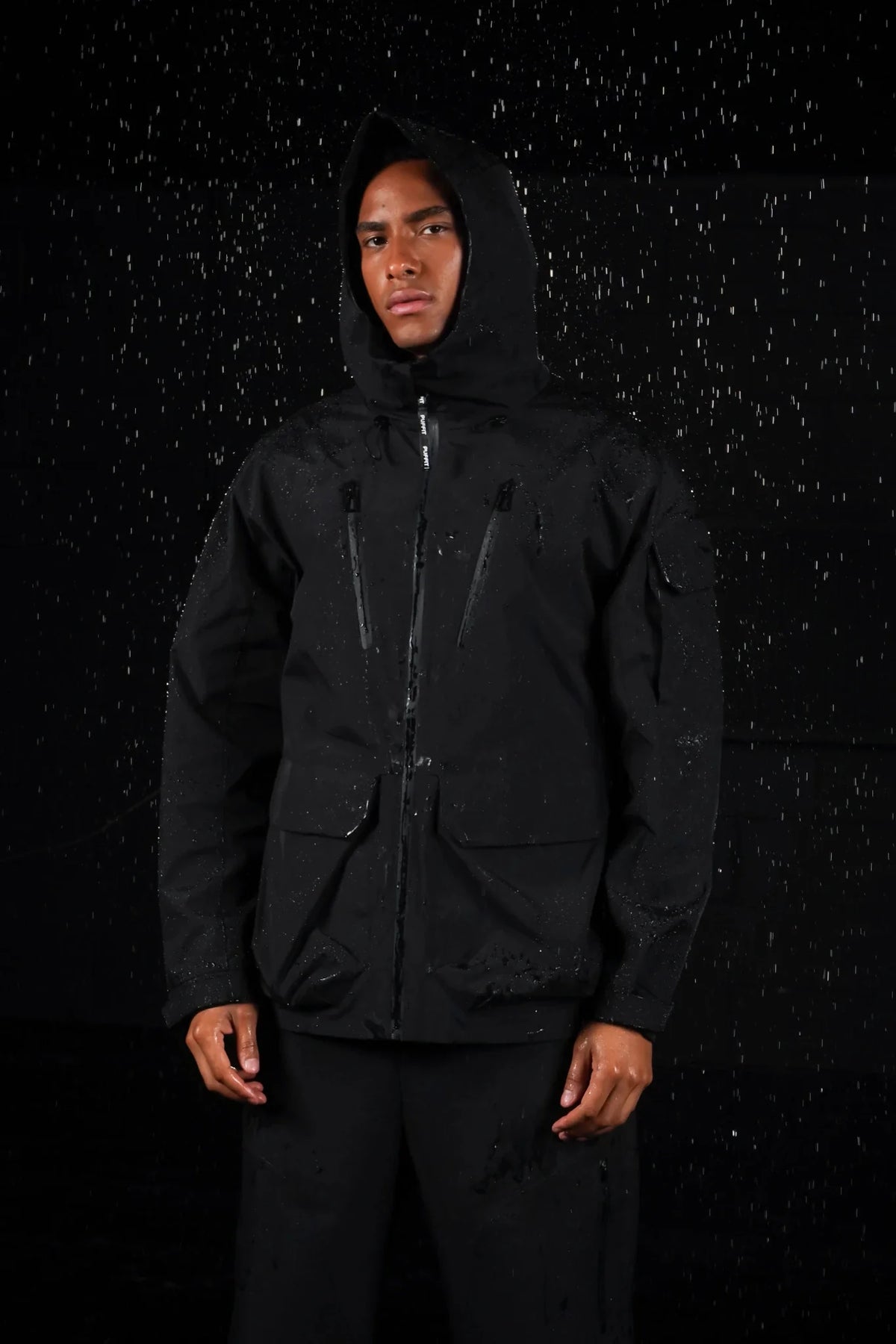 PUFFLT Men’s Multi-Pocket Rain Jacket