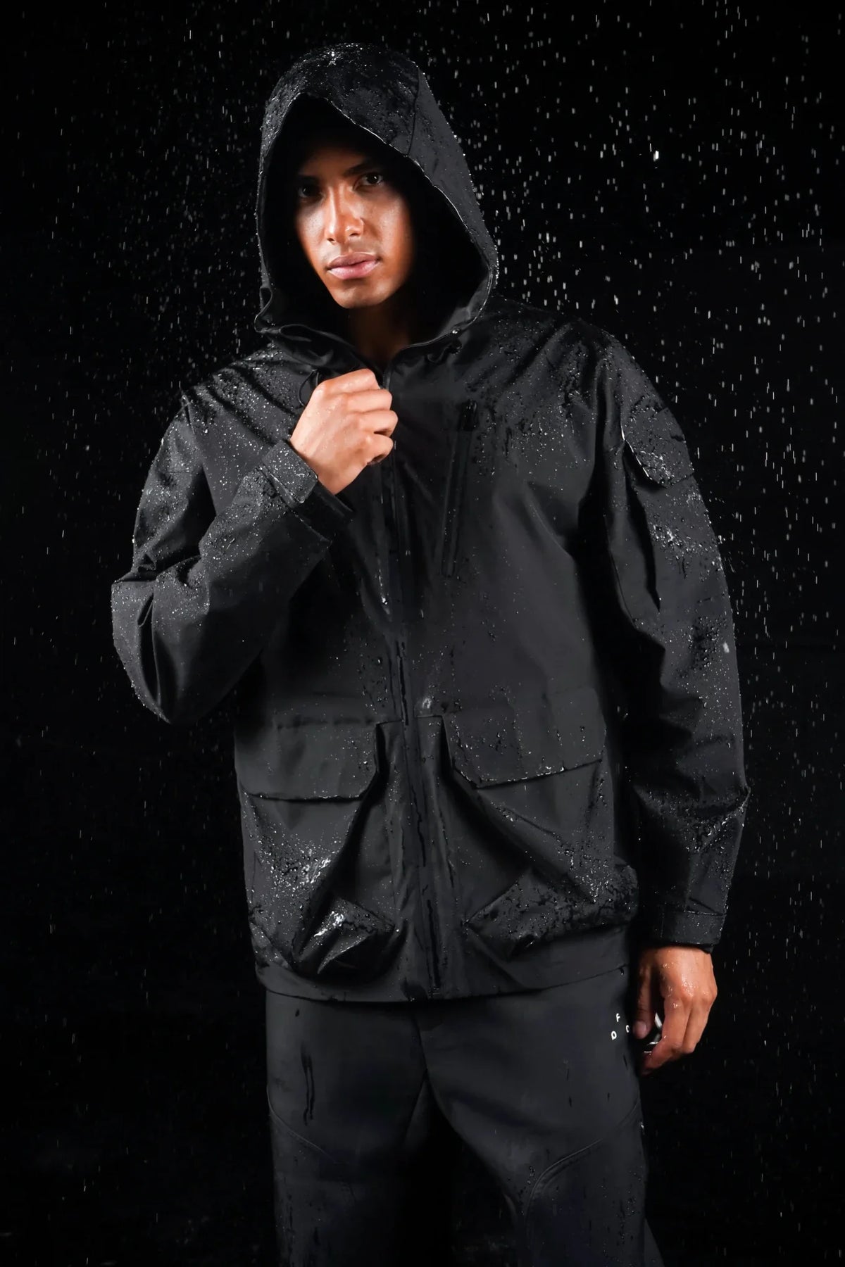 PUFFLT Men’s Multi-Pocket Rain Jacket