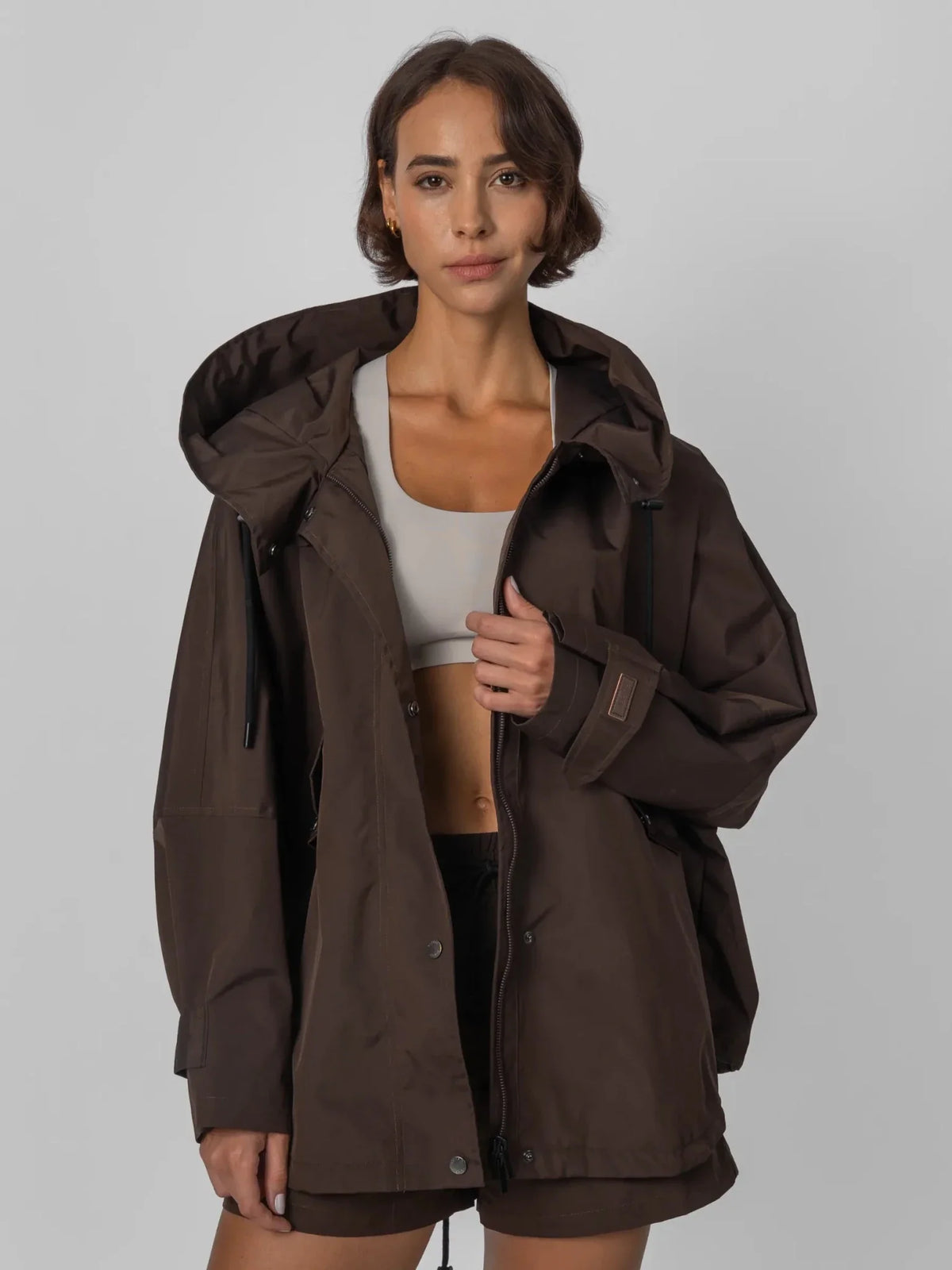 PUFFLT One Size Mid Length Oversized Rain Jacket