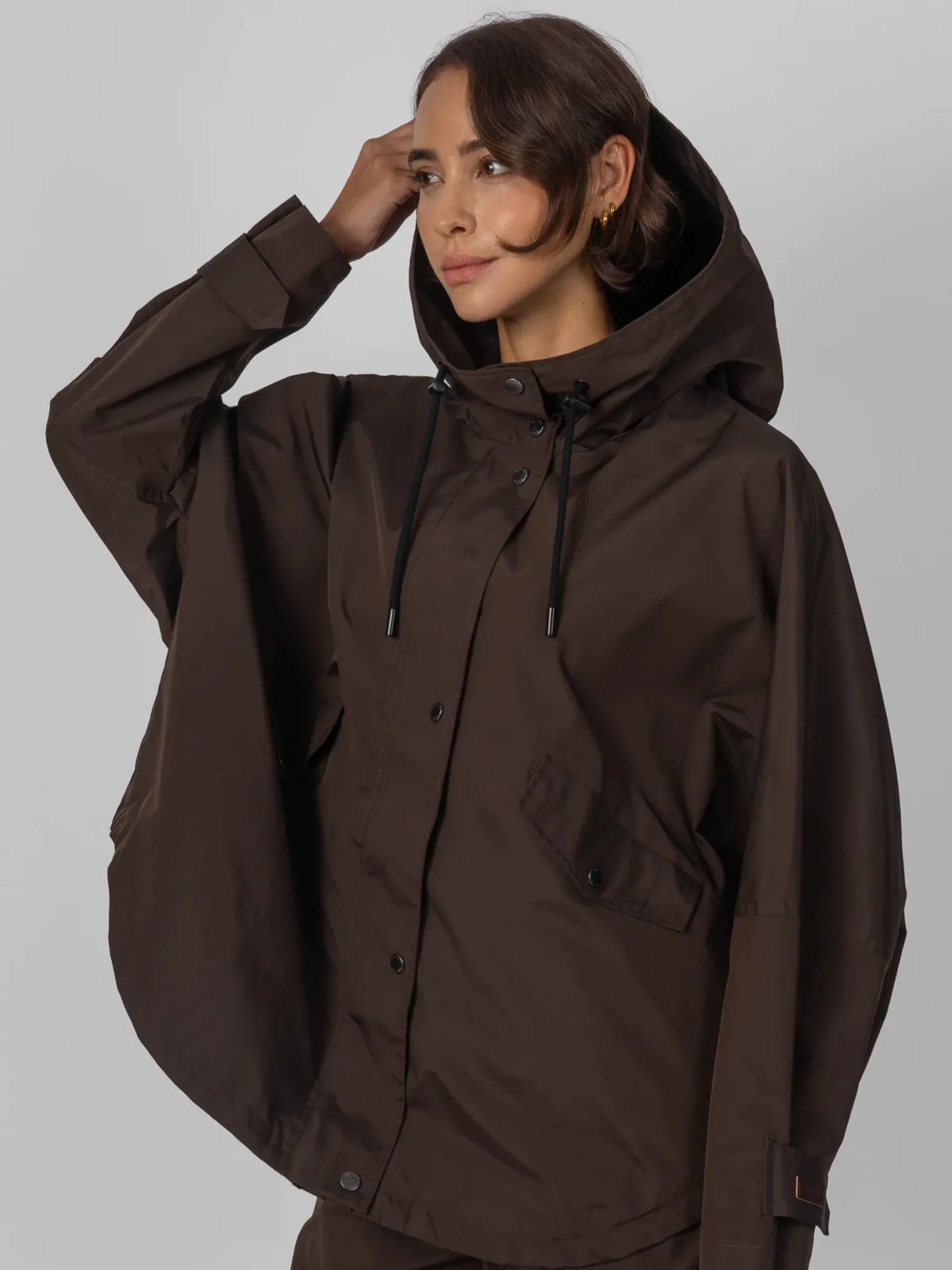 PUFFLT One Size Mid Length Oversized Rain Jacket