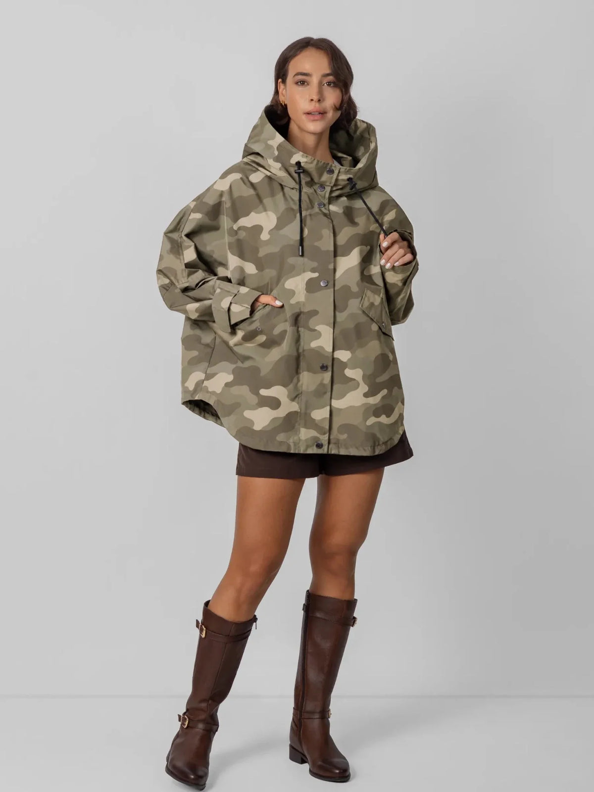 PUFFLT One Size Mid Length Oversized Rain Jacket