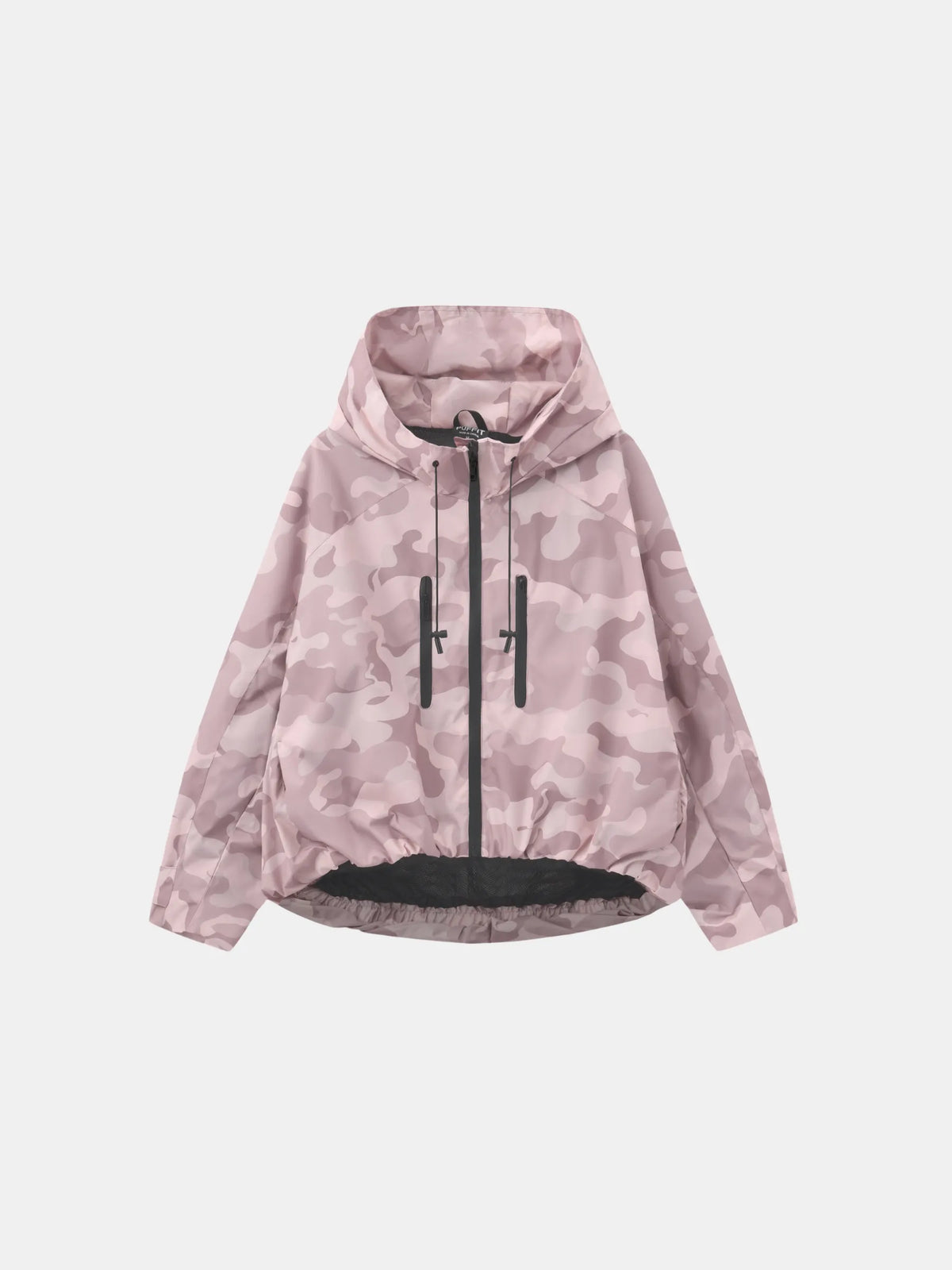 PUFFLT One Size Pink Camo Short Oversized Rain Jacket