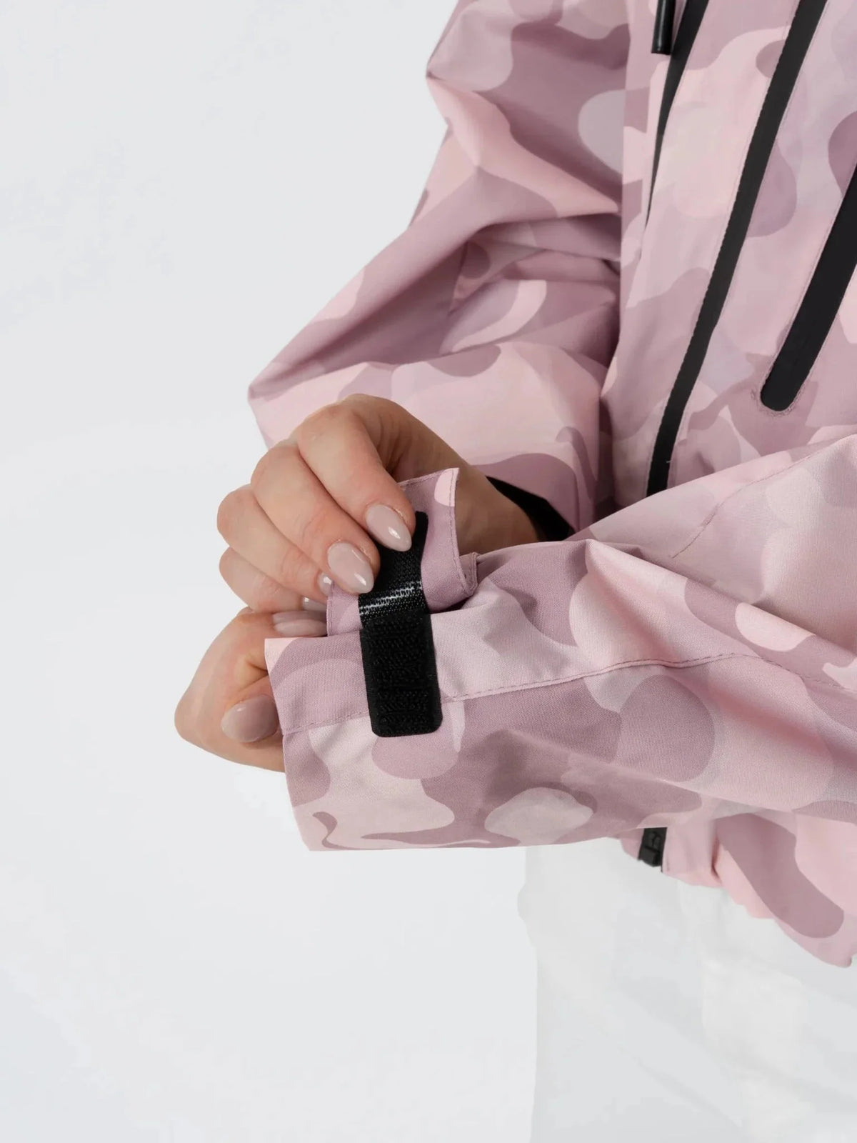 PUFFLT One Size Pink Camo Short Oversized Rain Jacket