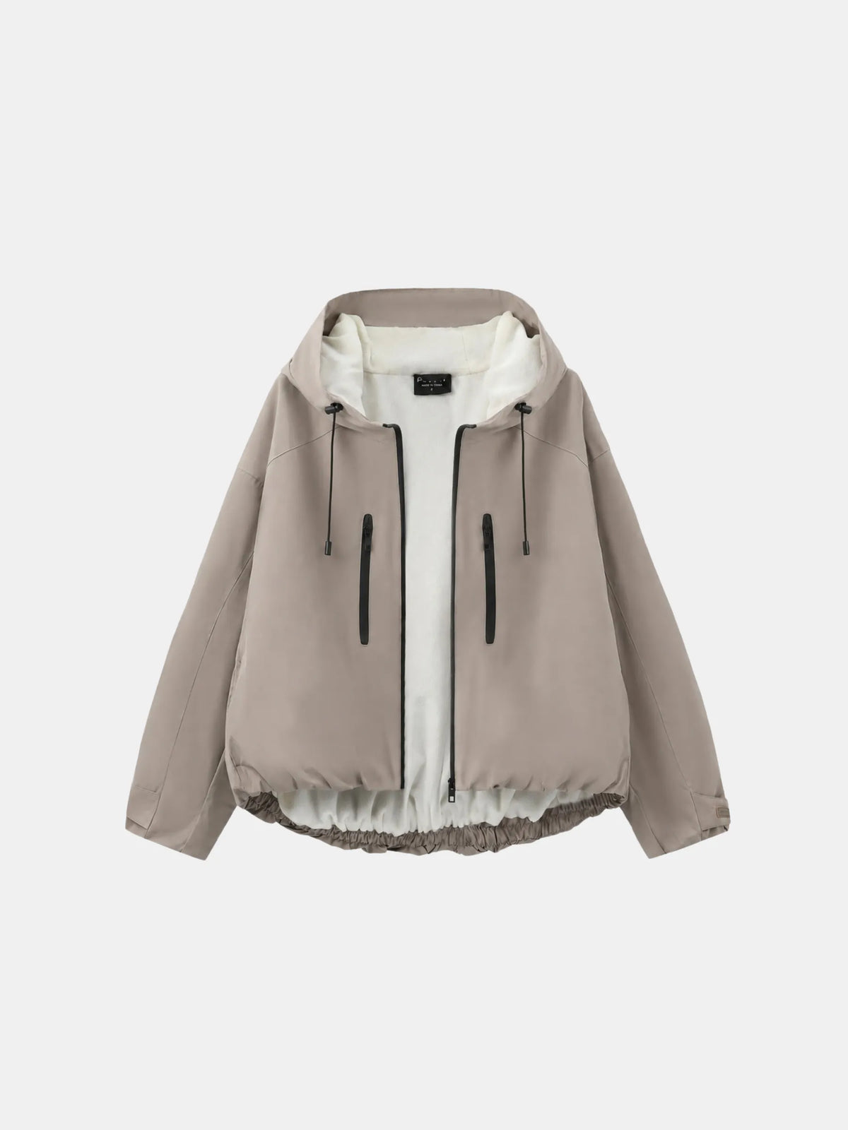 PUFFLT Fleece Lined One Size Short Oversized Rain Jacket
