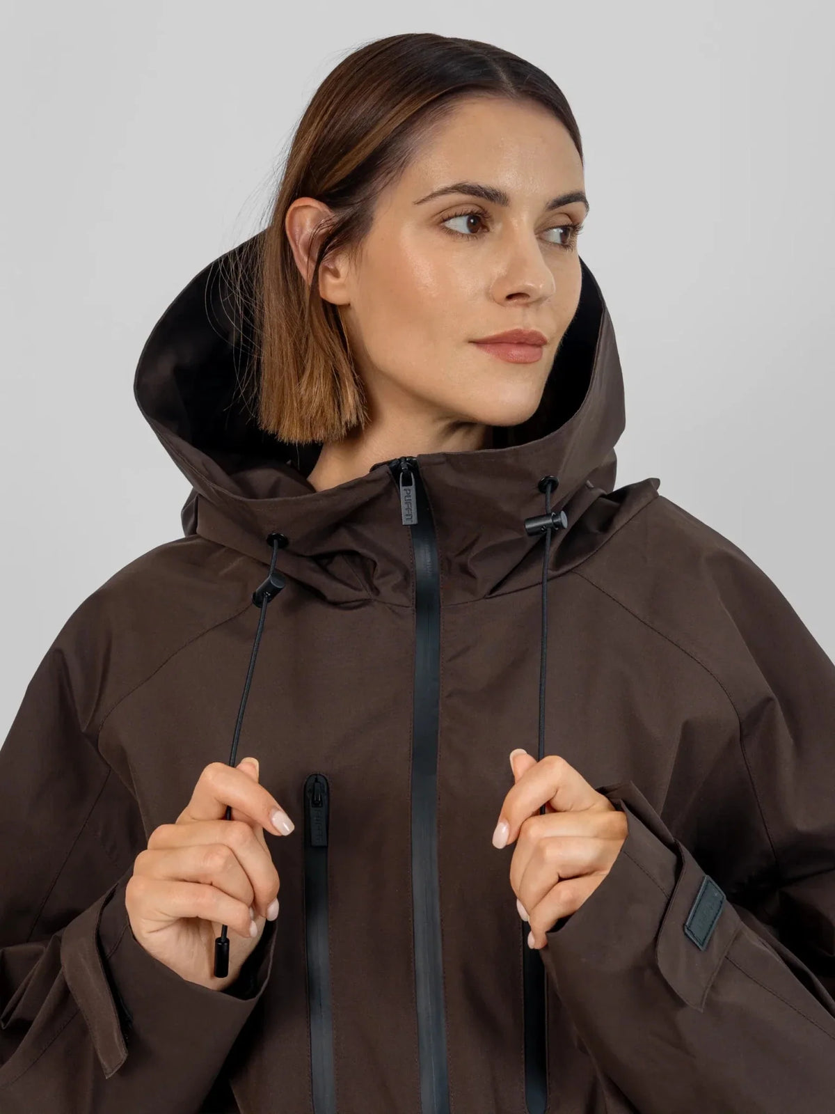 PUFFLT Pro Seam-Taped One Size Short Oversized Rain Jacket