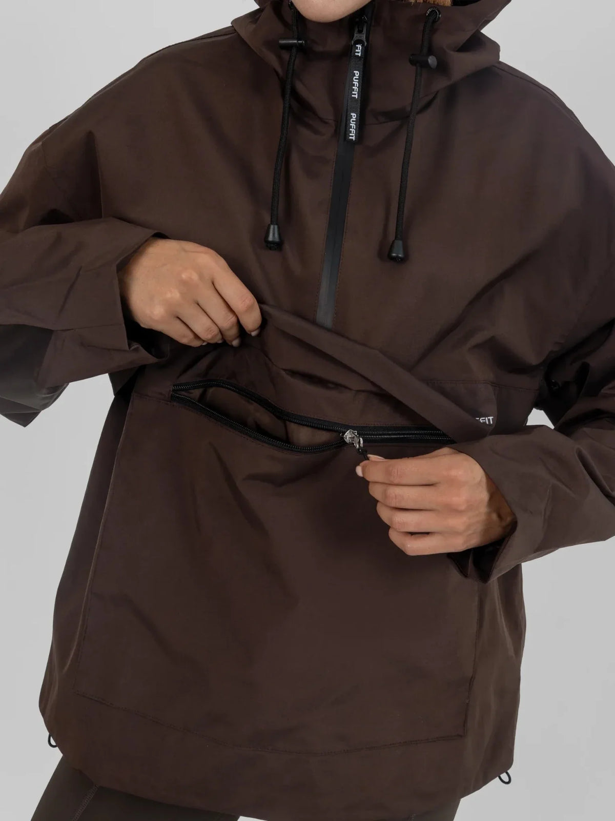 PUFFLT Pro Seam-Taped Relaxed Fit Rain Hoodie