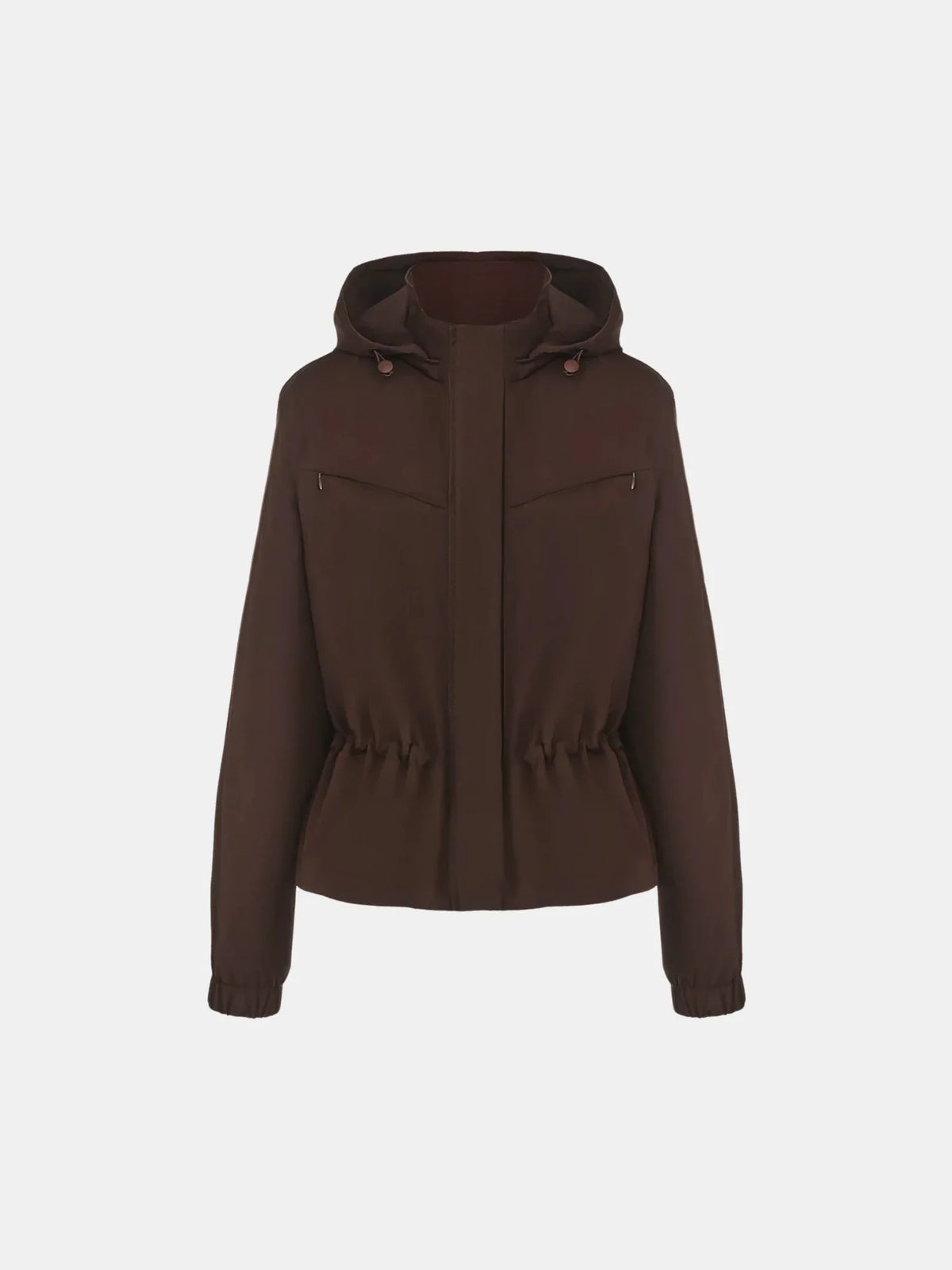 PUFFLT Short Drawstring Waist Rain Jacket