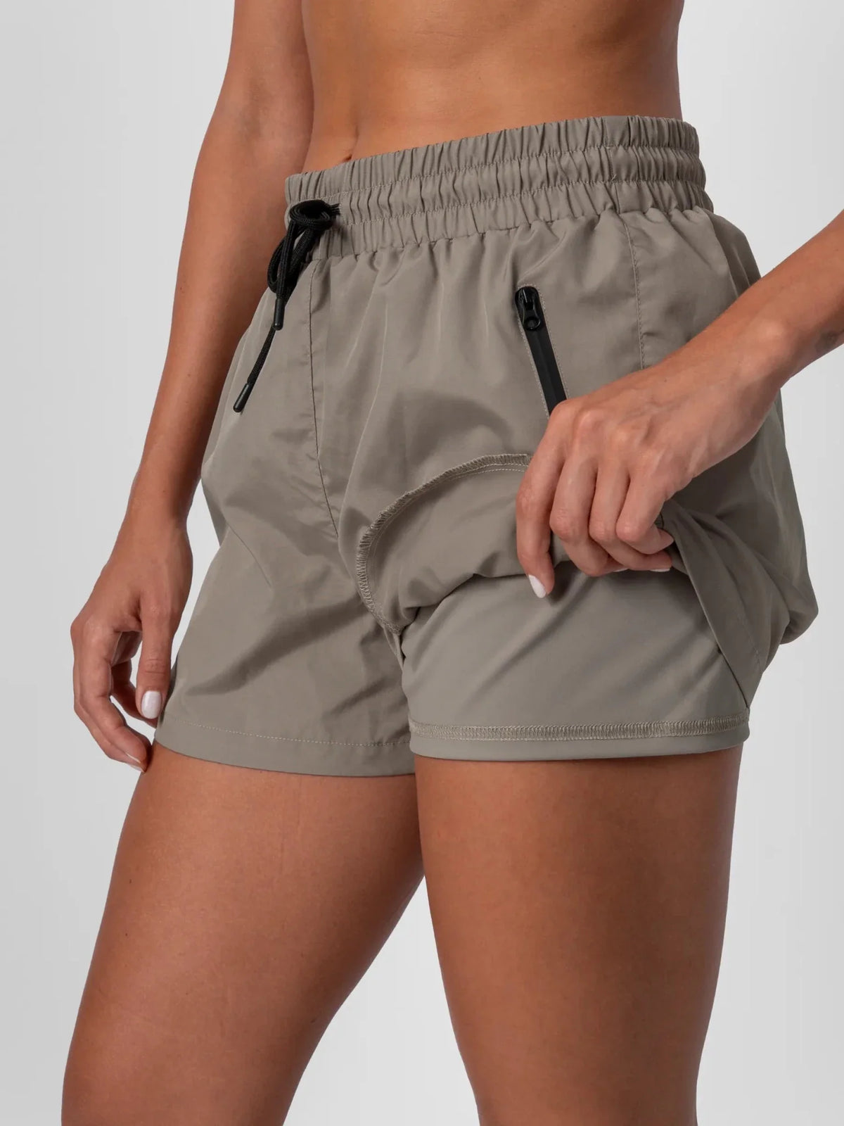 PUFFLT Waterproof Drawstring 2-IN-1 Shorts