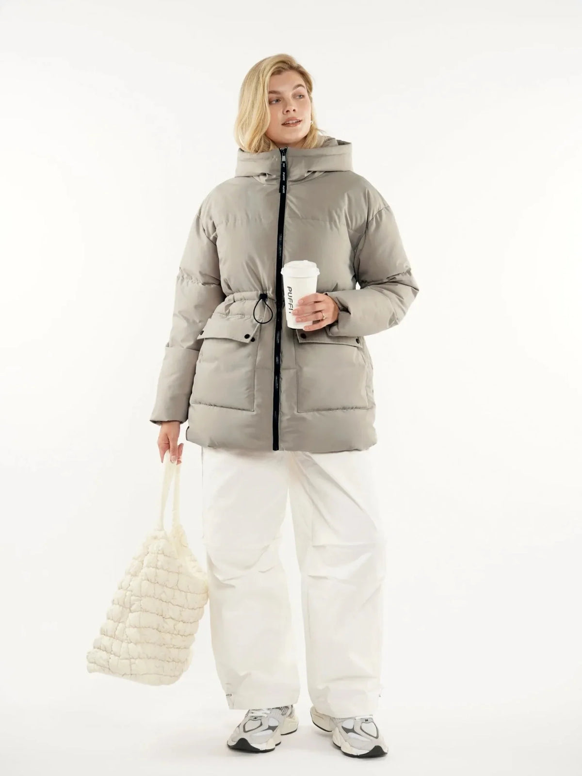 PUFFLT Cinched Waist Puffer Jacket