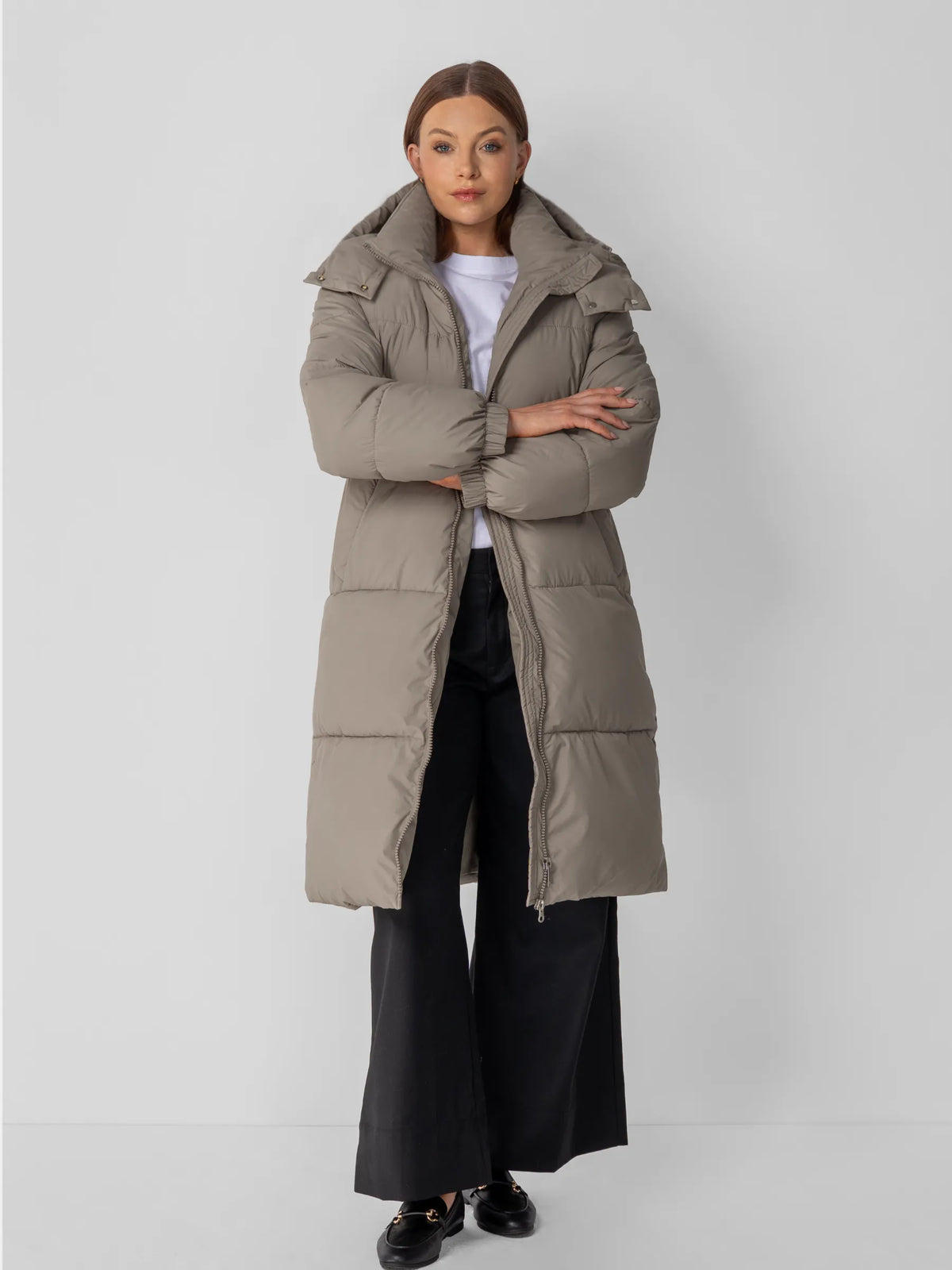 PUFFLT Long Hooded Puffer Jacket