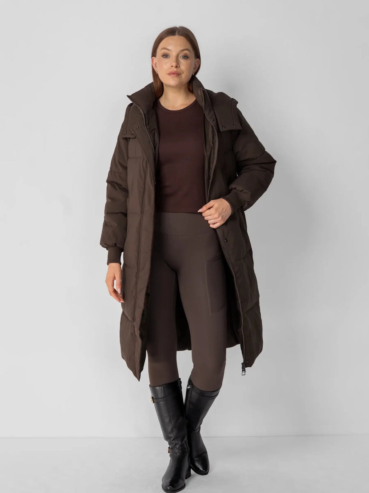 PUFFLT Long Hooded Puffer Jacket