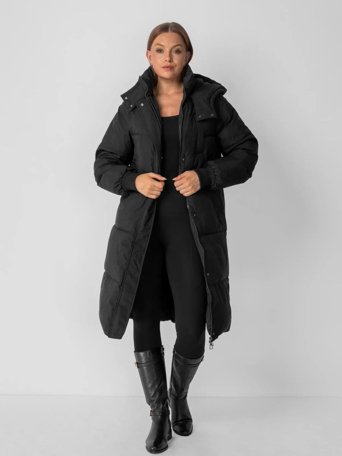 PUFFLT Long Hooded Puffer Jacket