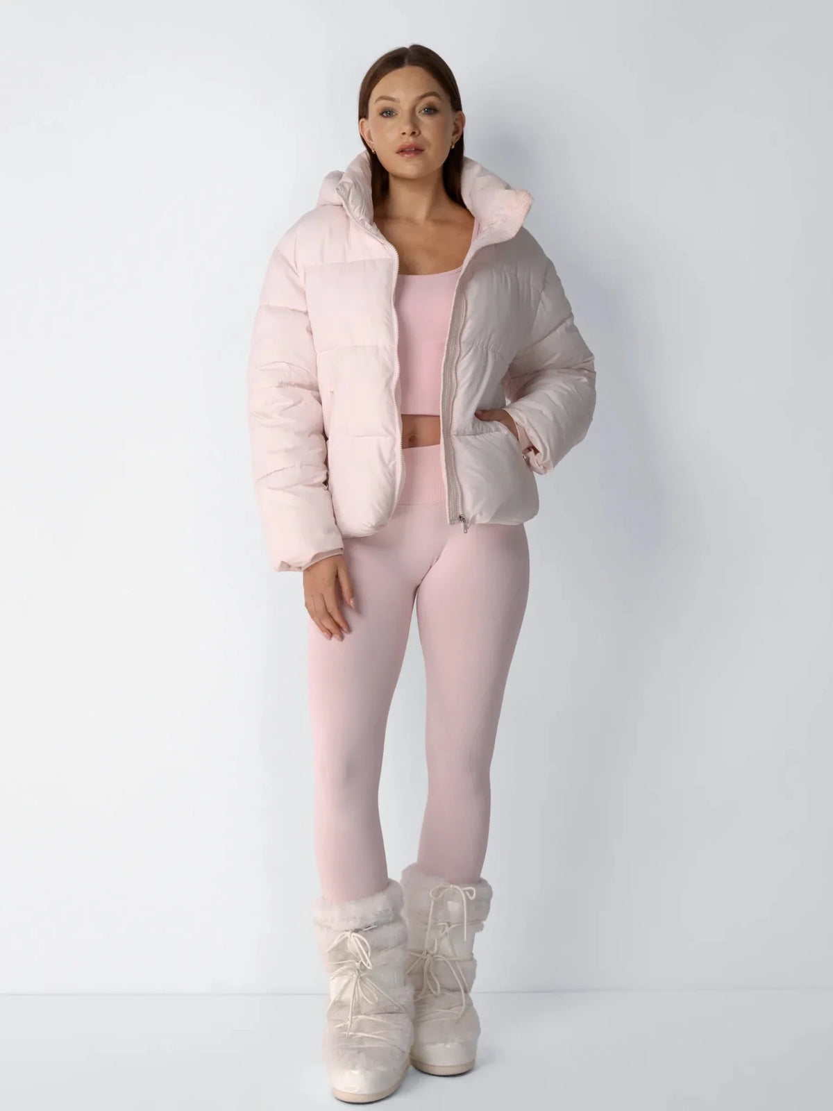 PUFFLT Short Detachable Hooded Puffer Jacket