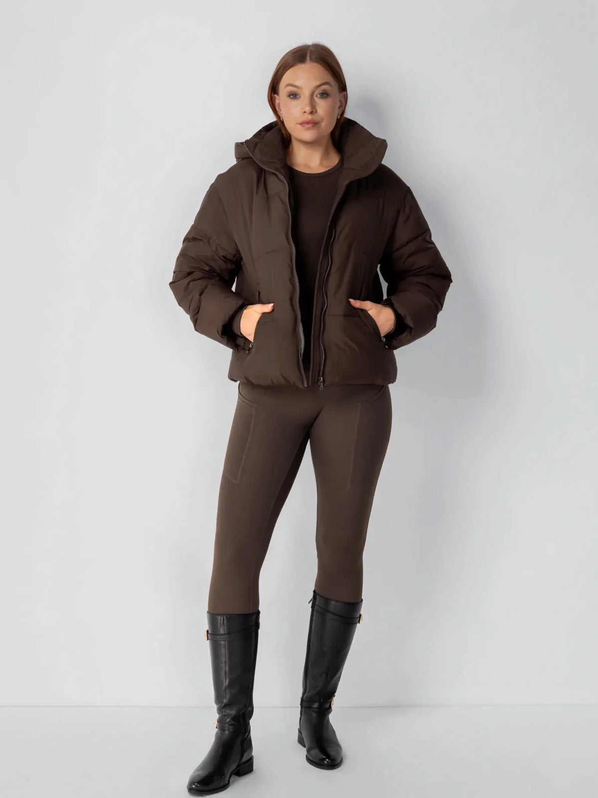 PUFFLT Short Detachable Hooded Puffer Jacket