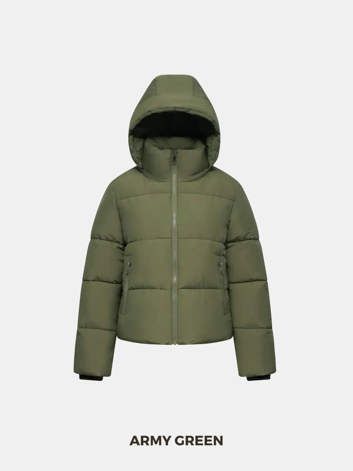 PUFFLT Short Detachable Hooded Puffer Jacket