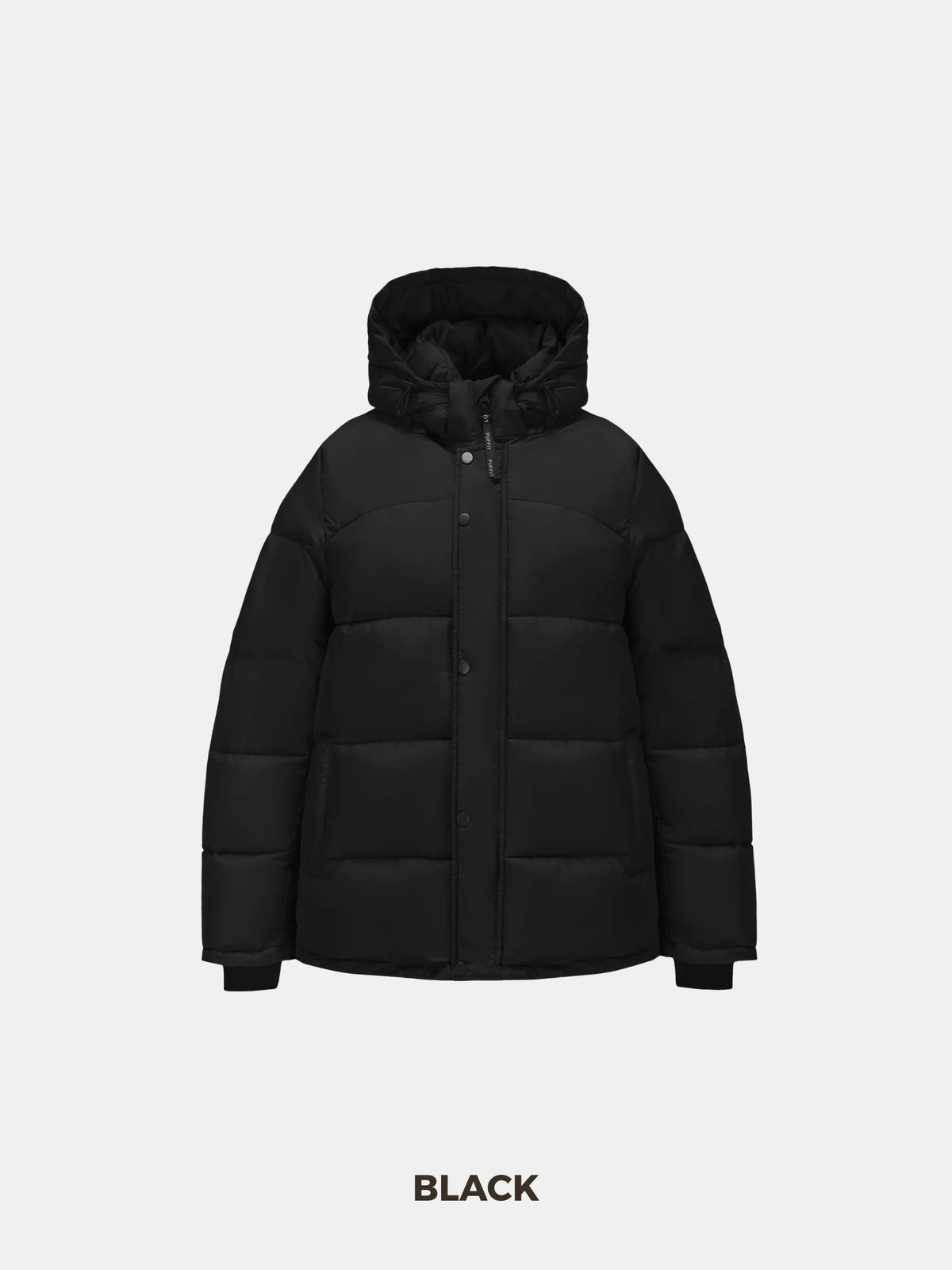 PUFFLT Detachable Hooded Regular Length Puffer Jacket
