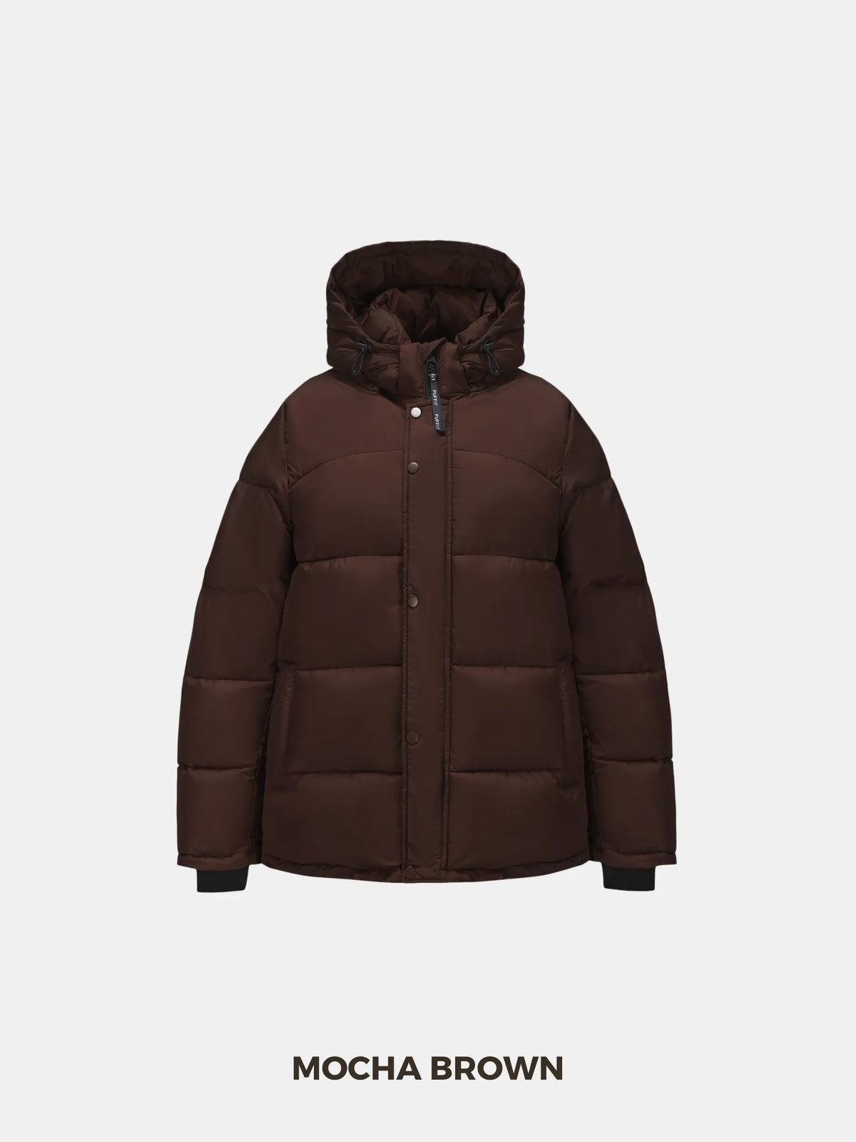 PUFFLT Detachable Hooded Regular Length Puffer Jacket